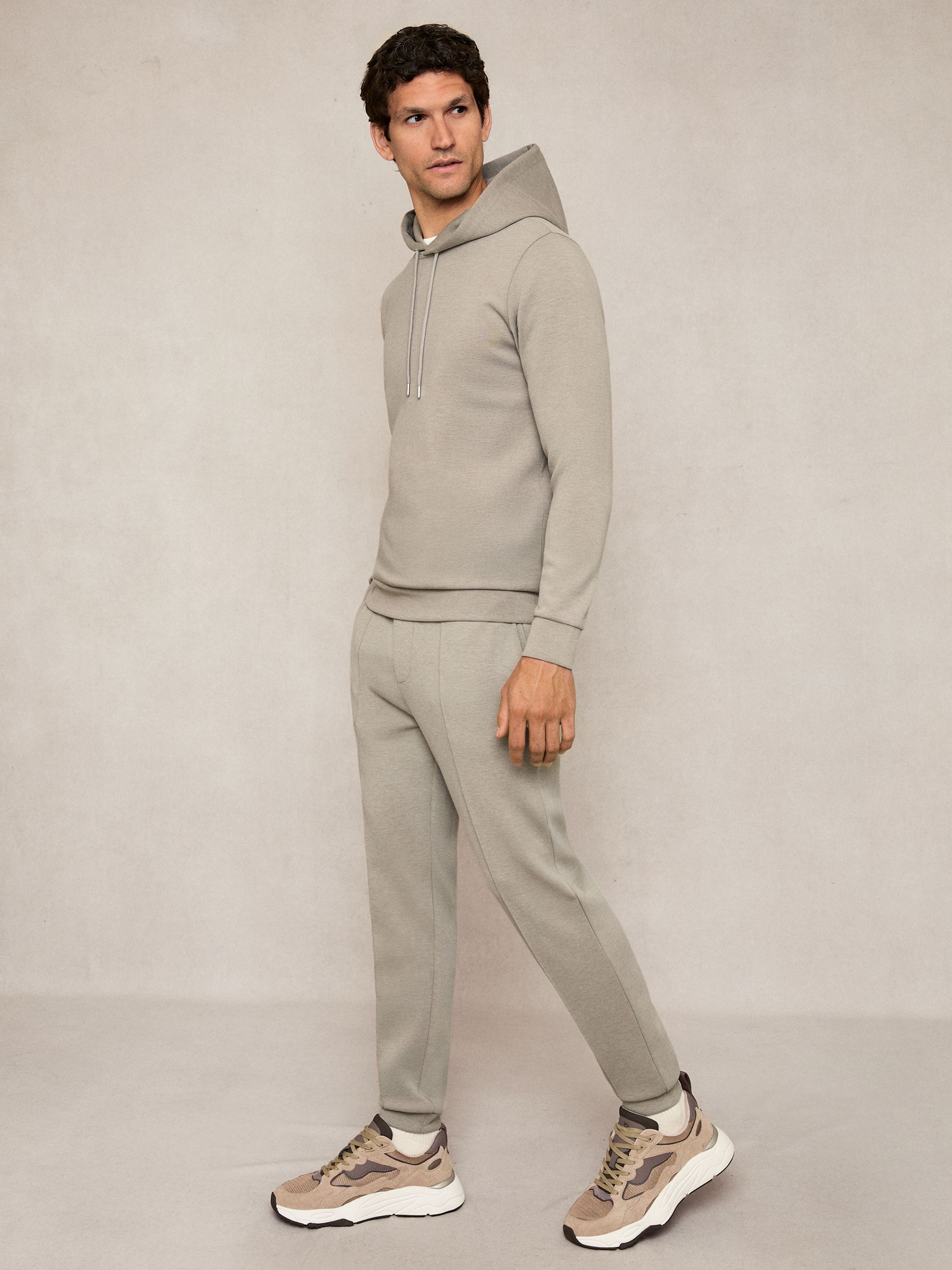 Stretch-Jersey Tailored Joggers in Taupe