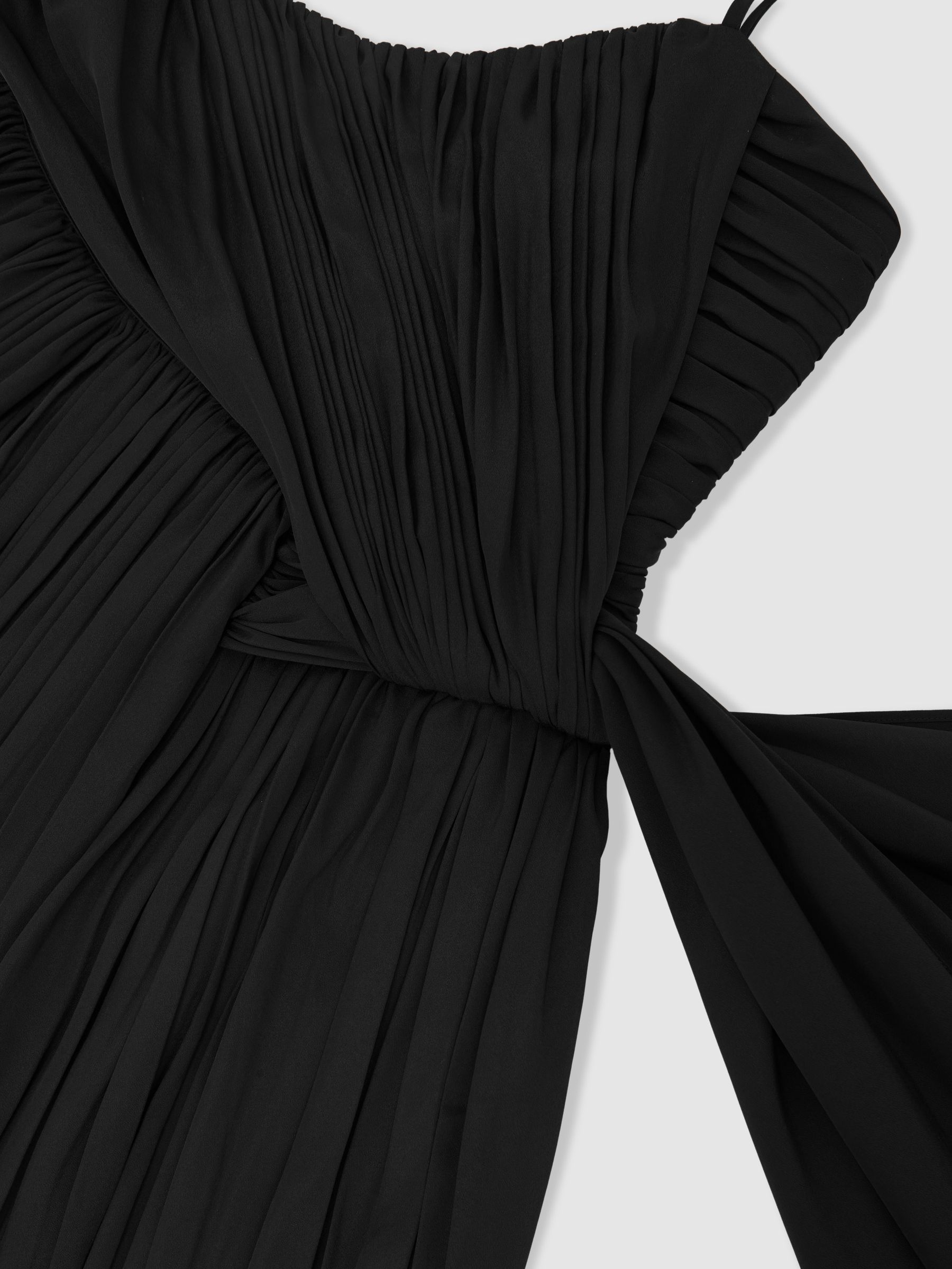 Reiss | Royal Ballet Pleated Mini Dress in Black