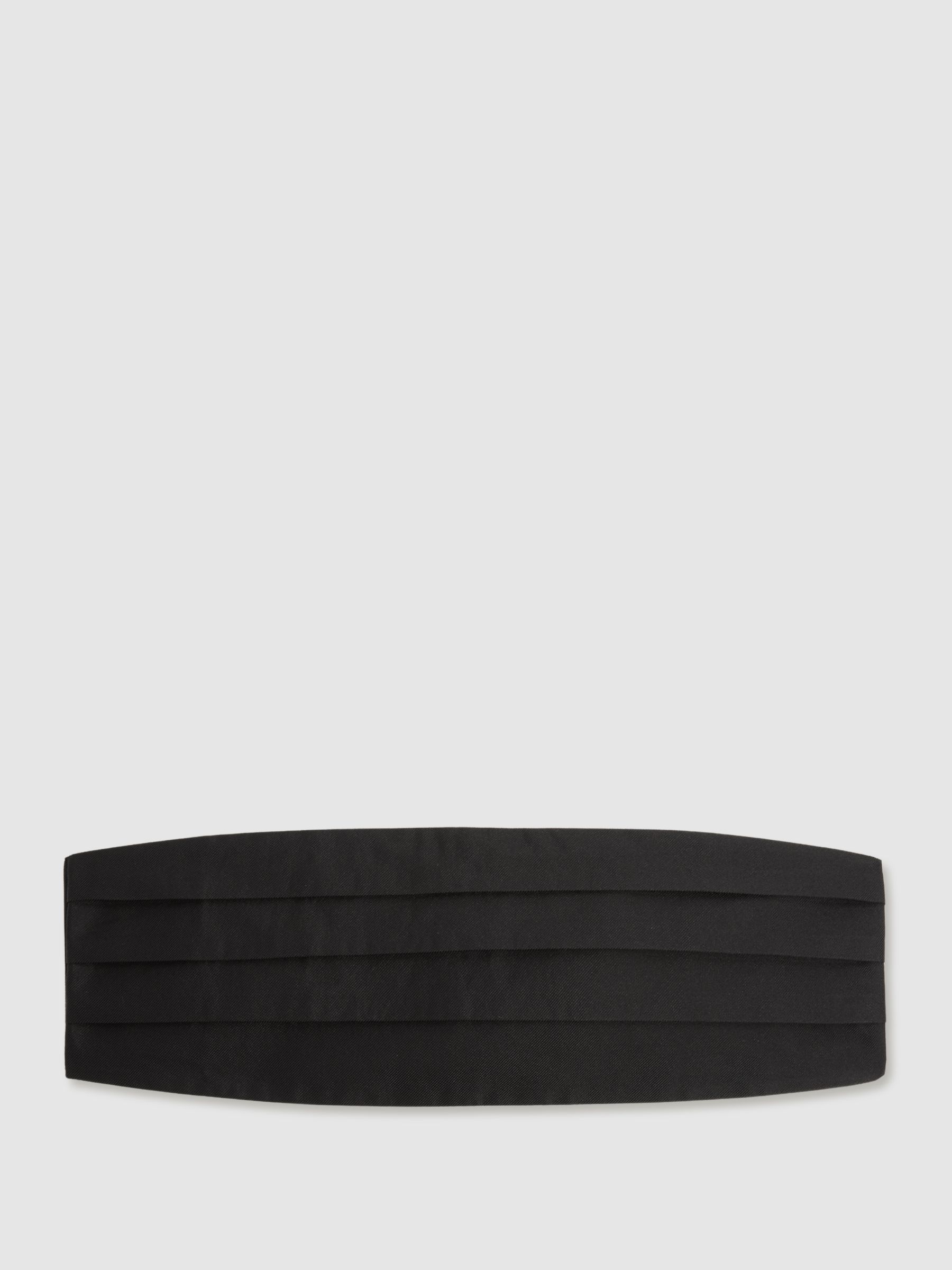 Silk Grosgrain Cummerbund in Black
