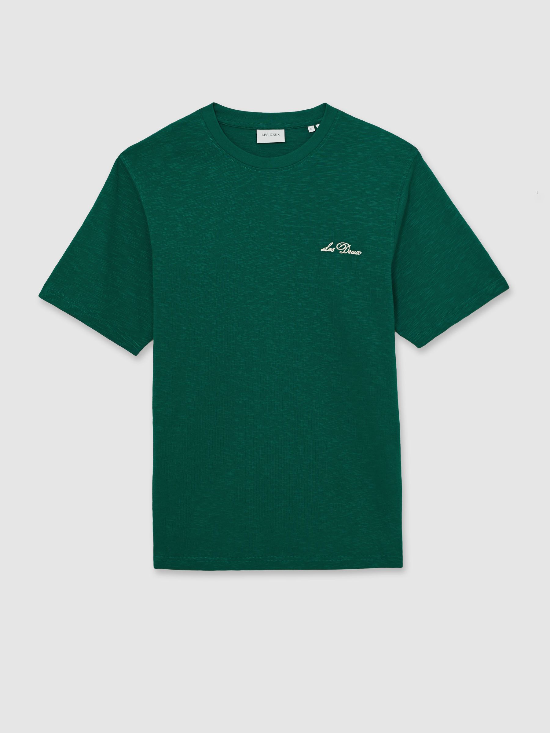 Les Deux Cotton Graphic-Print T-Shirt in Evergreen