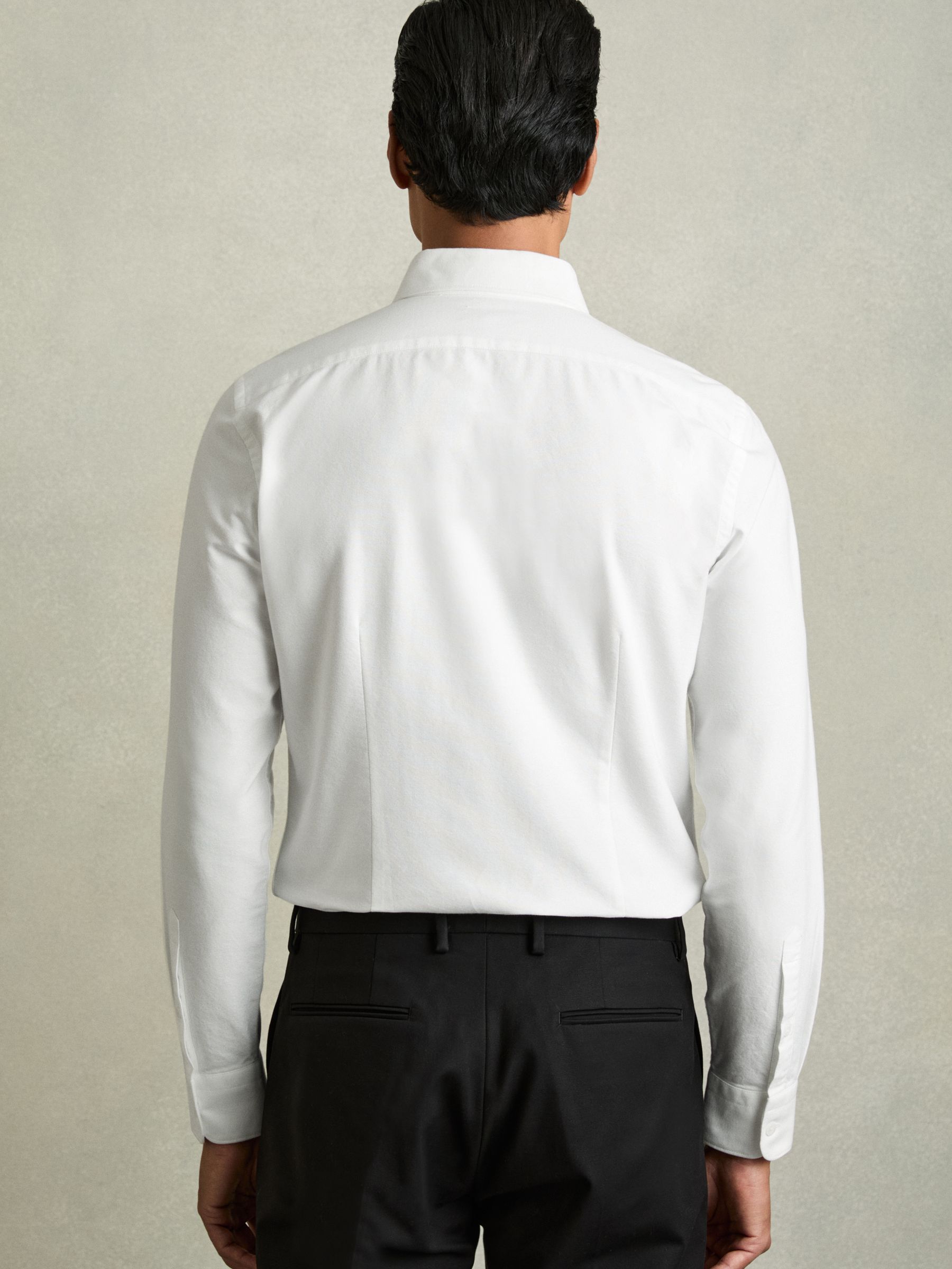 Slim-Fit Button-Down Collar Cotton Oxford Shirt in White