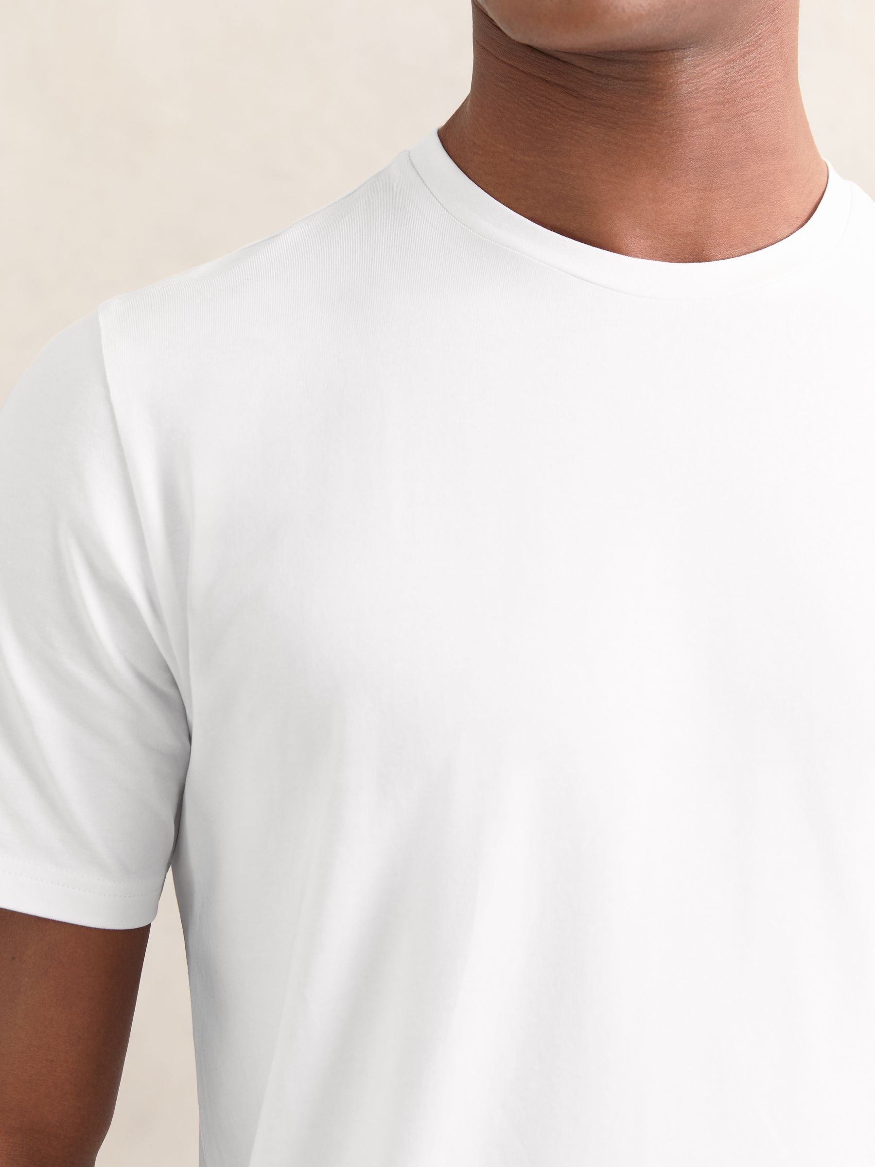 Stretch-Cotton Loungewear T-Shirts 2 Pack in White