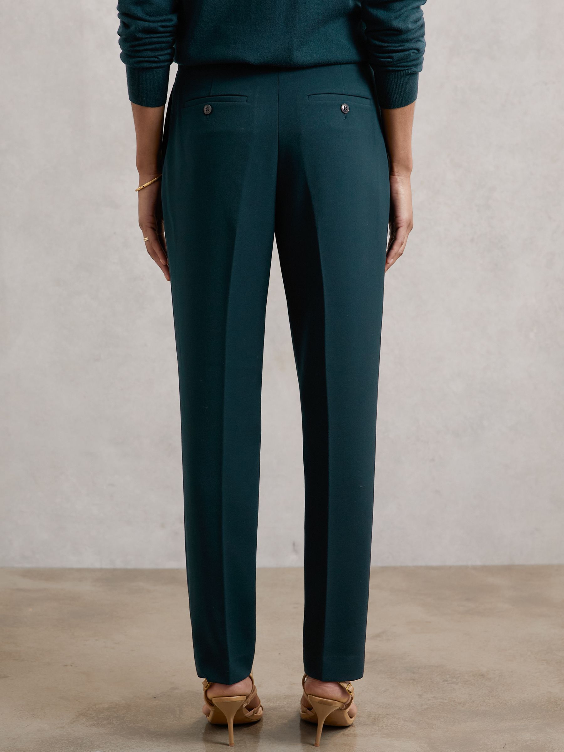 Petite Slim Fit Suit Trousers in Teal