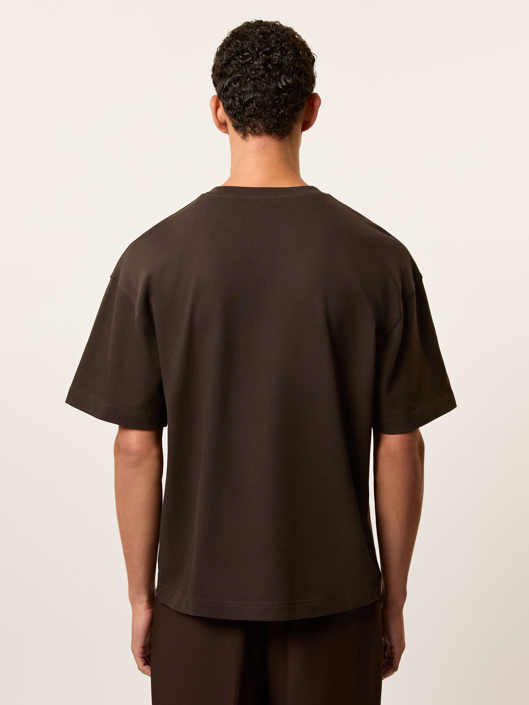 Monogram Cotton Oversized T-Shirt in Brown