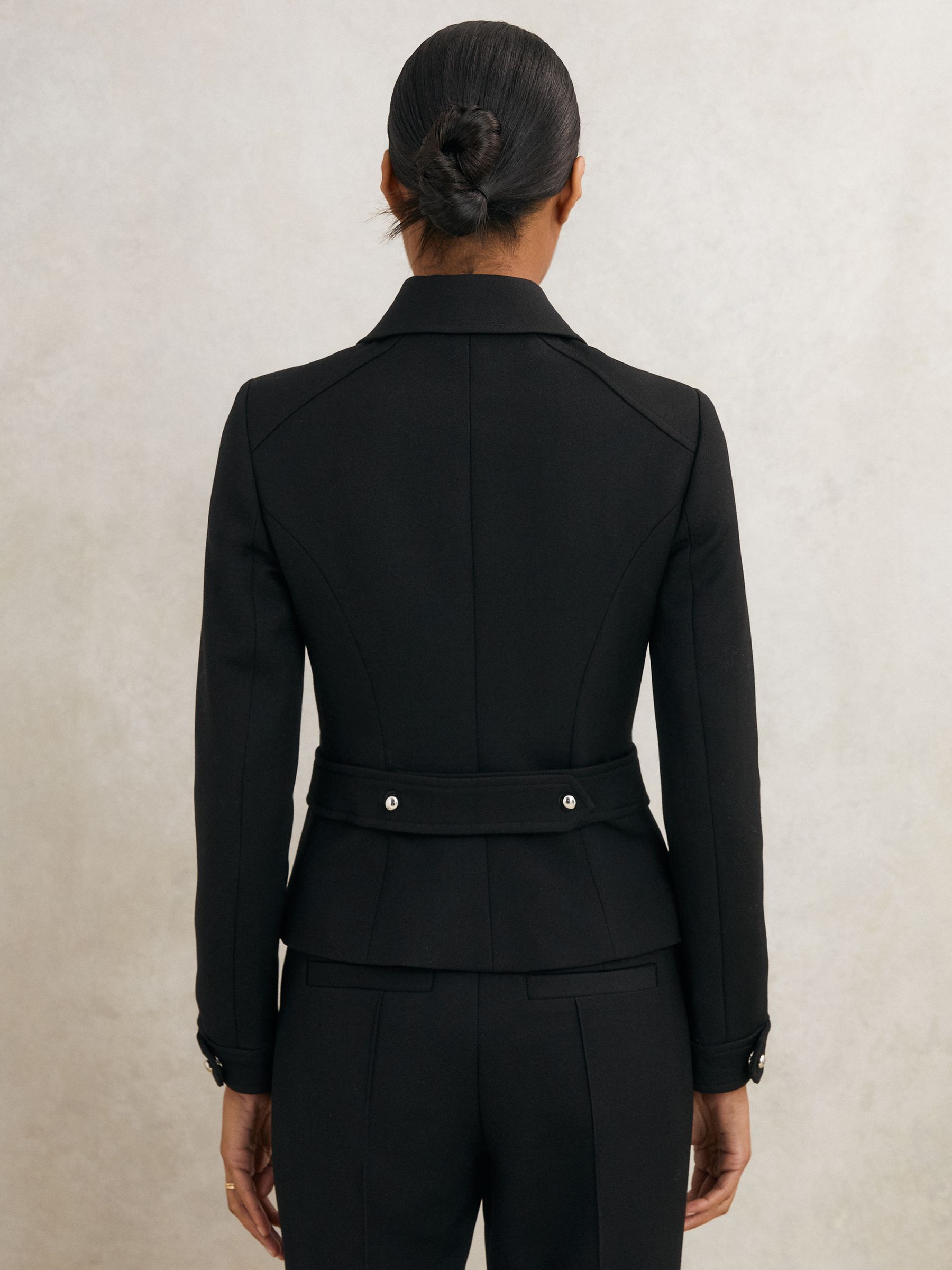 Atelier Wool Belted Jacket in Black
