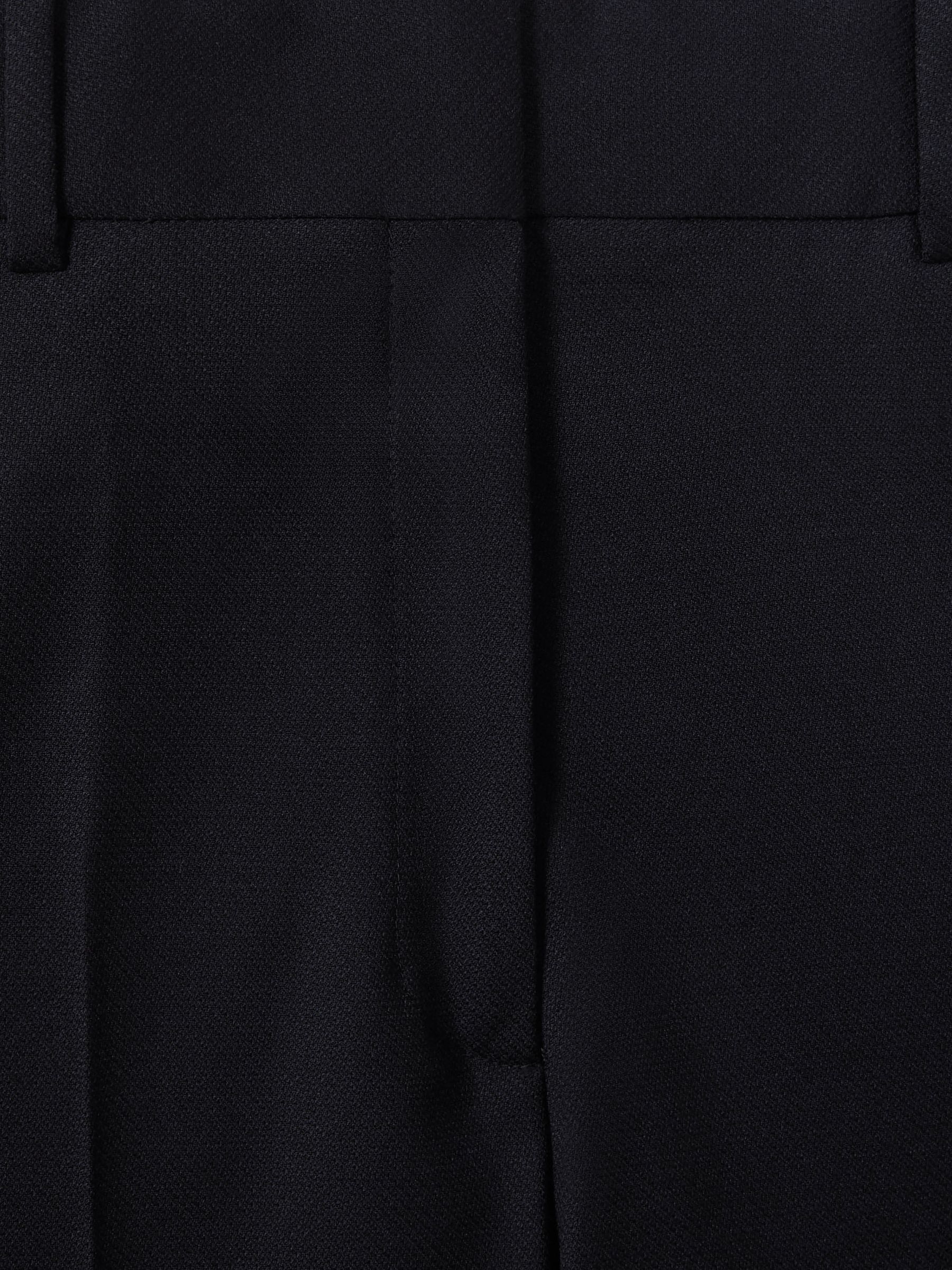 Petite Wool-Blend Wide-Leg Suit Trousers in Navy