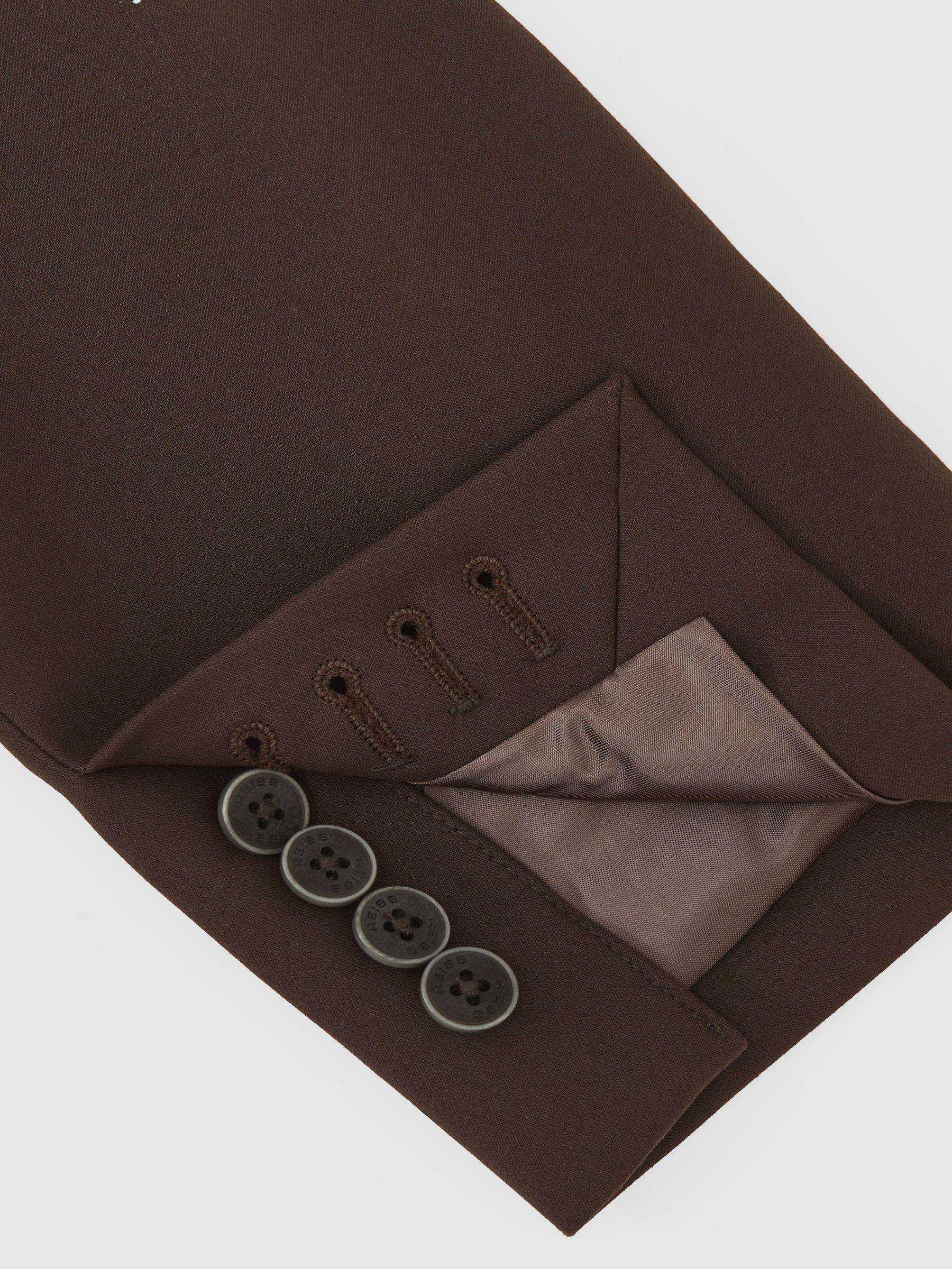 Monogram Relaxed Double-Breasted Blazer in Brown