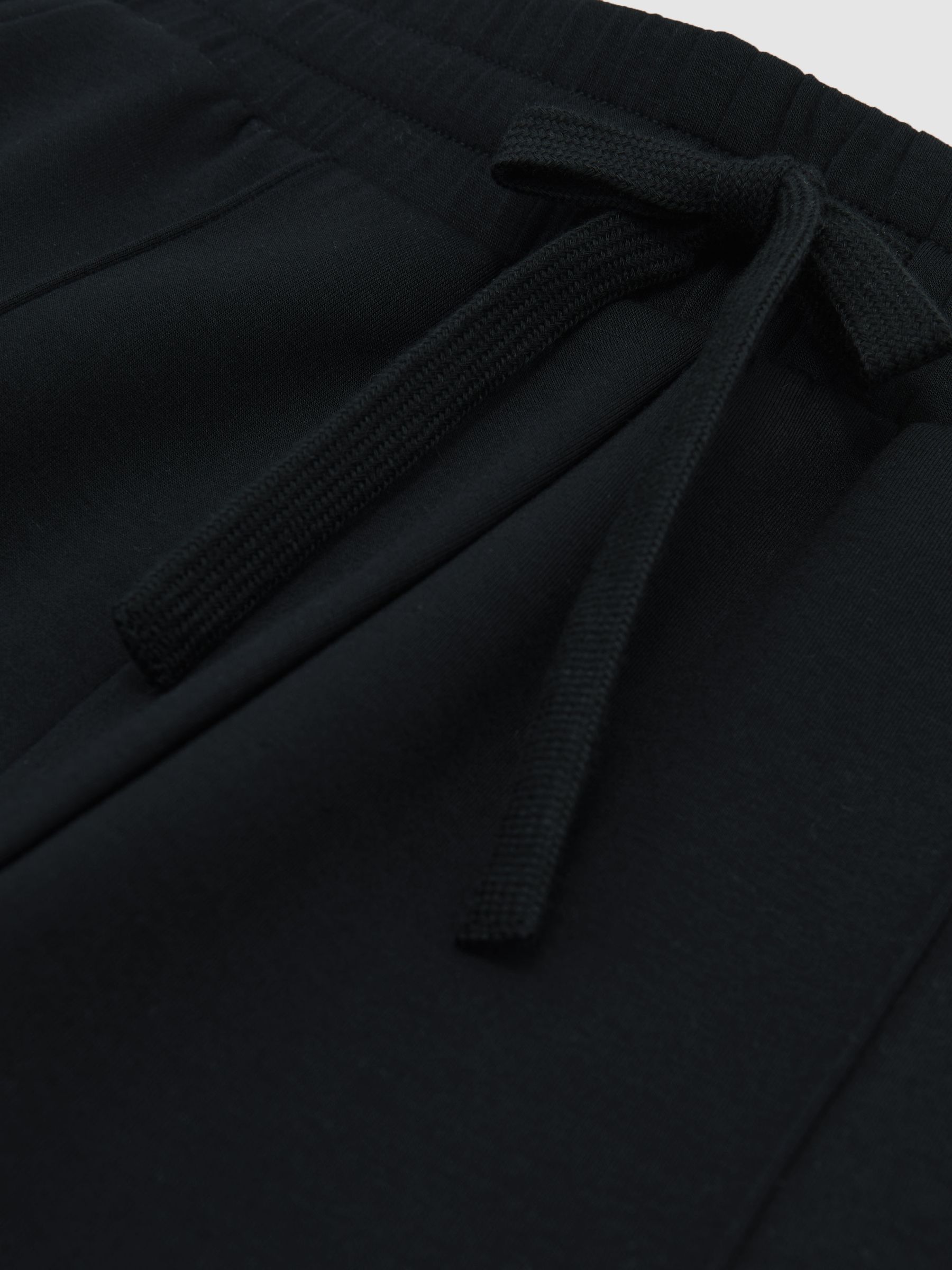Modal-Blend Interlock Tapered Joggers in Black