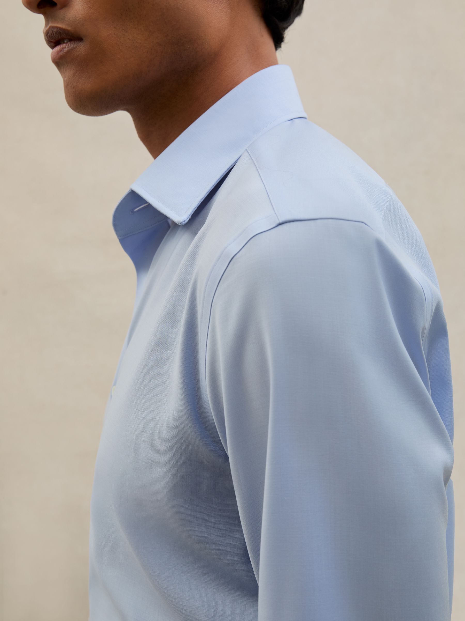Atelier Wool Regular-Fit Shirt in Soft Blue