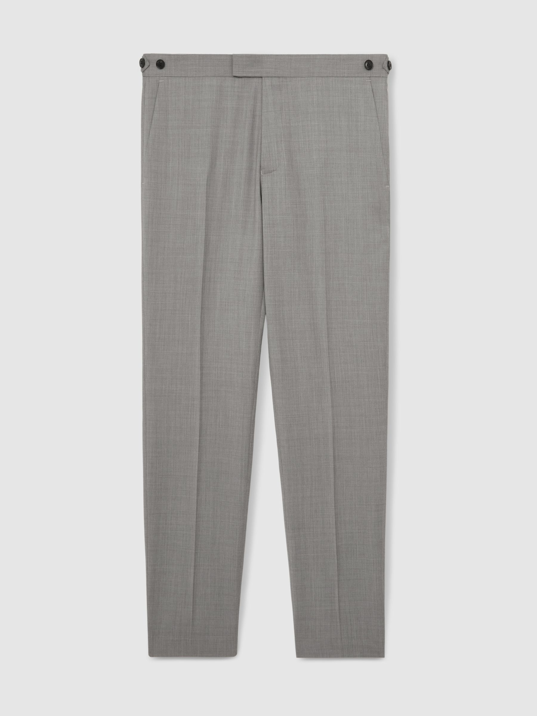 Slim-Fit Wool Suit Trousers in Mid Grey