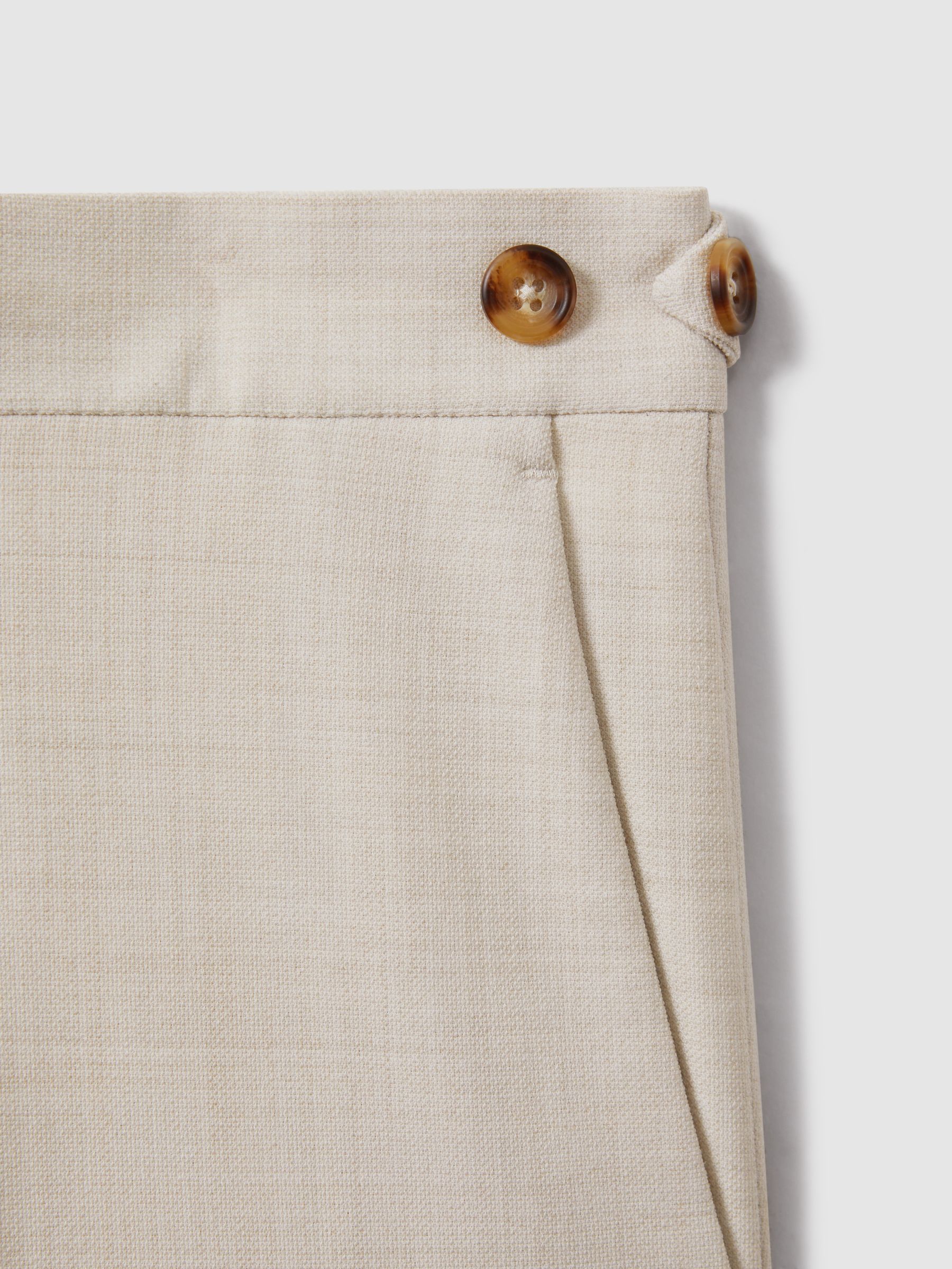 Slim-Fit Textured Suit Trousers With Wool in Stone
