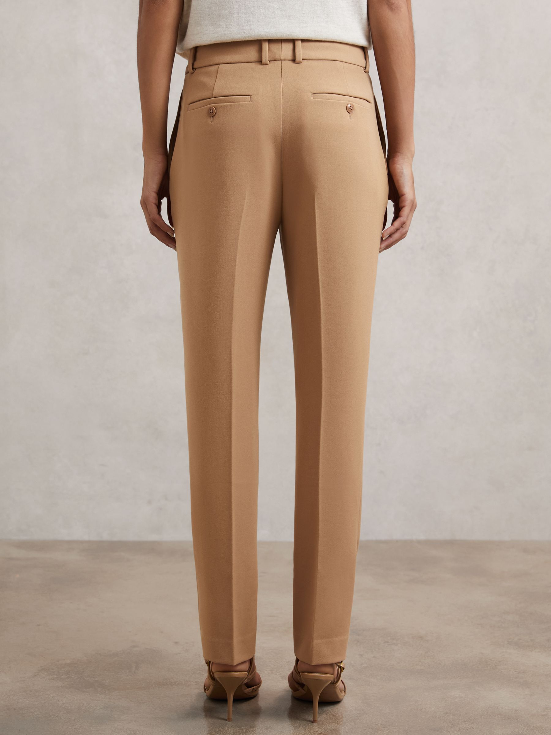 Slim Fit Suit Trousers in Camel