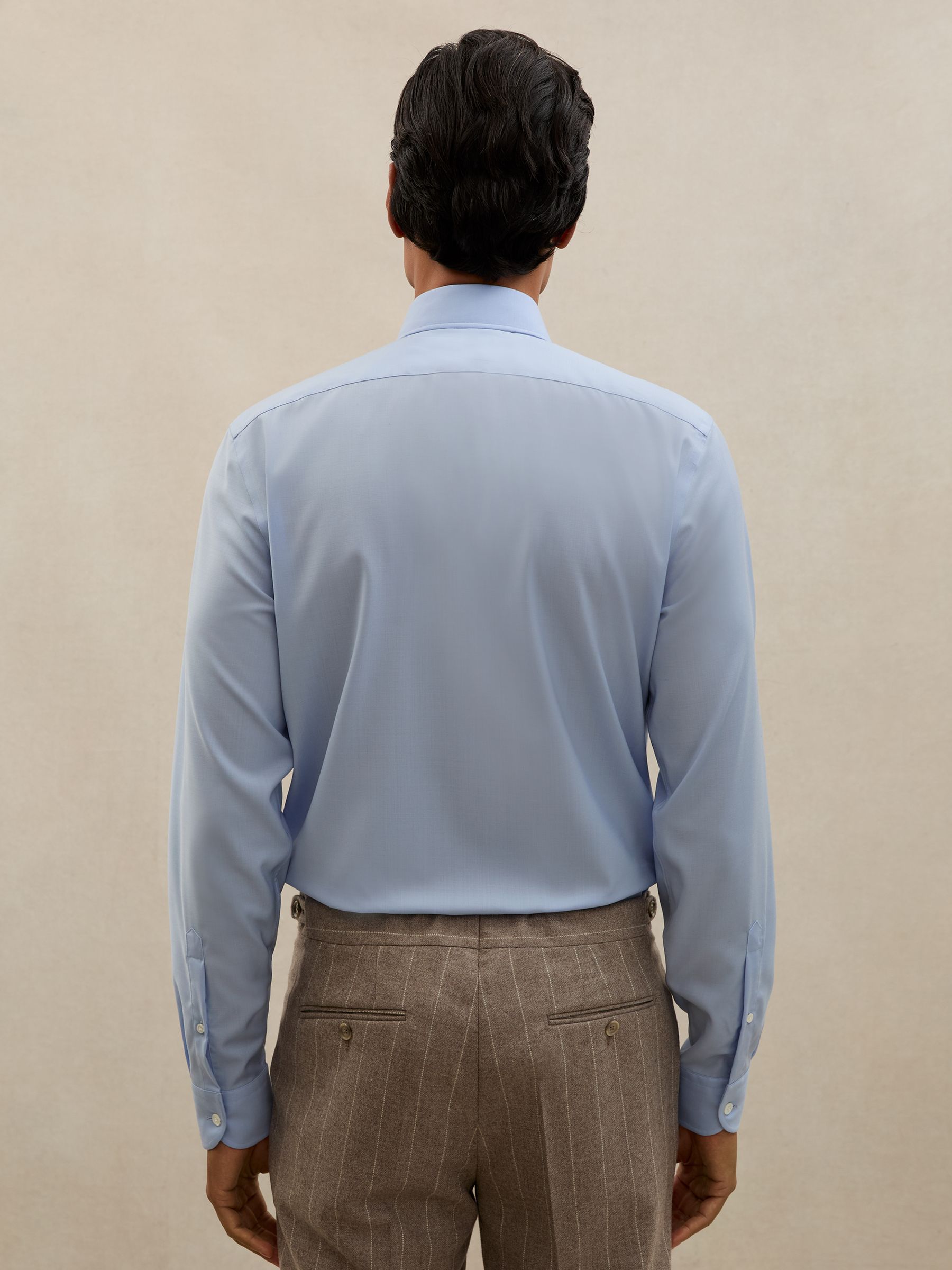 Atelier Wool Regular-Fit Shirt in Soft Blue