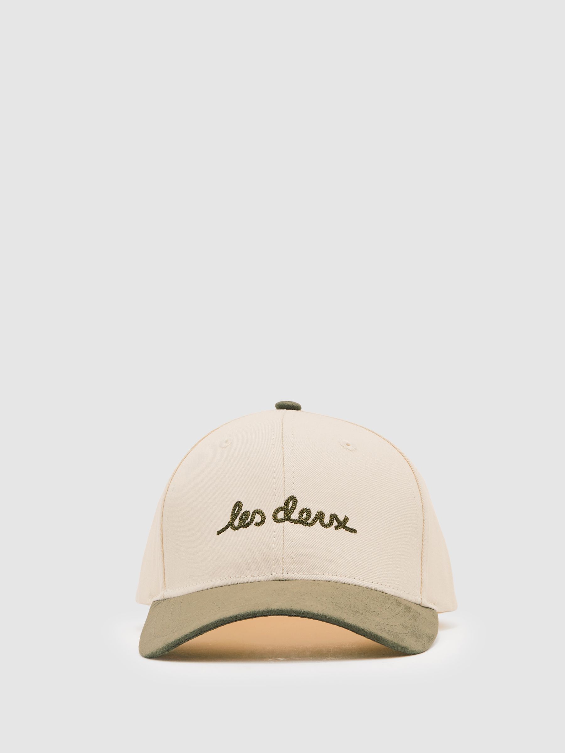 Les Deux Cotton Contrast Logo Cap in Ivory