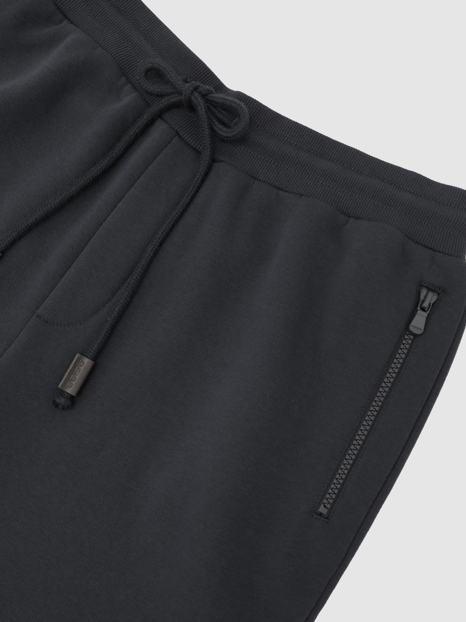 Cotton-Blend Drawstring Joggers in Navy