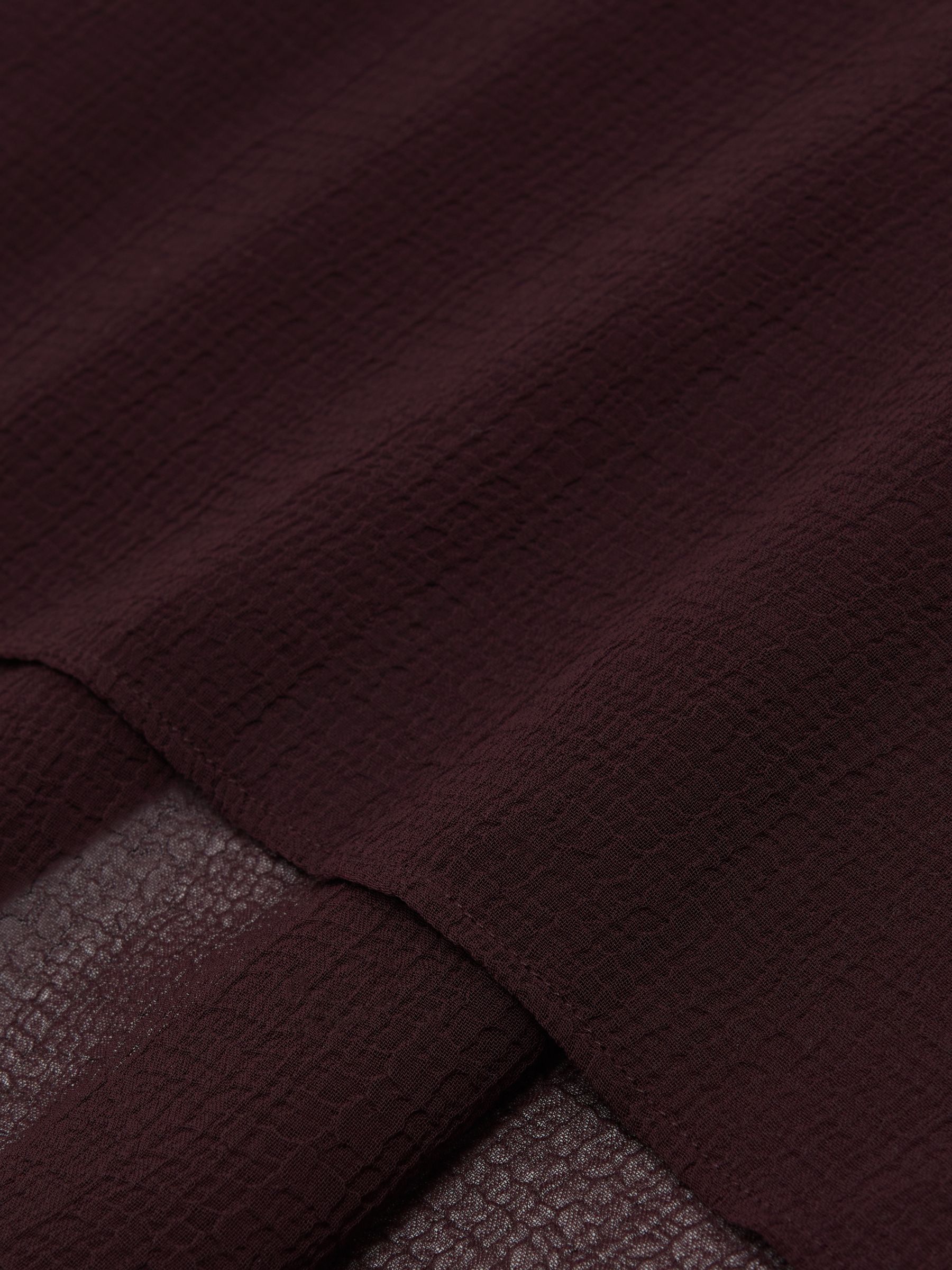 Sheer Textured Maxi Skirt in Chocolate Brown