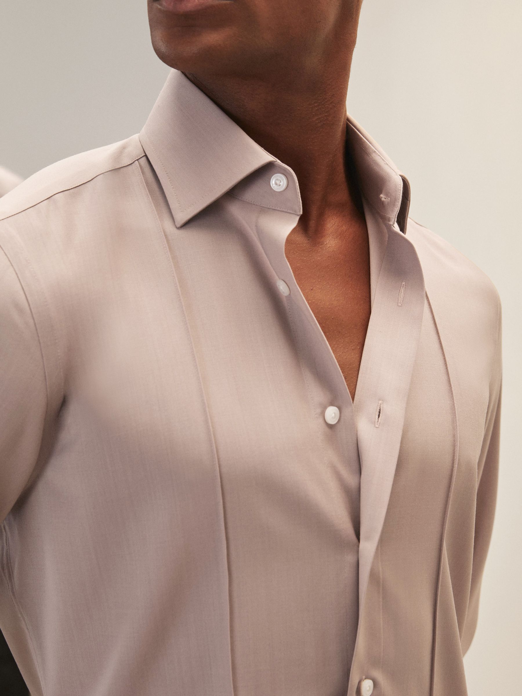 Reiss | Royal Ballet Tuxedo Shirt in Rose Pink