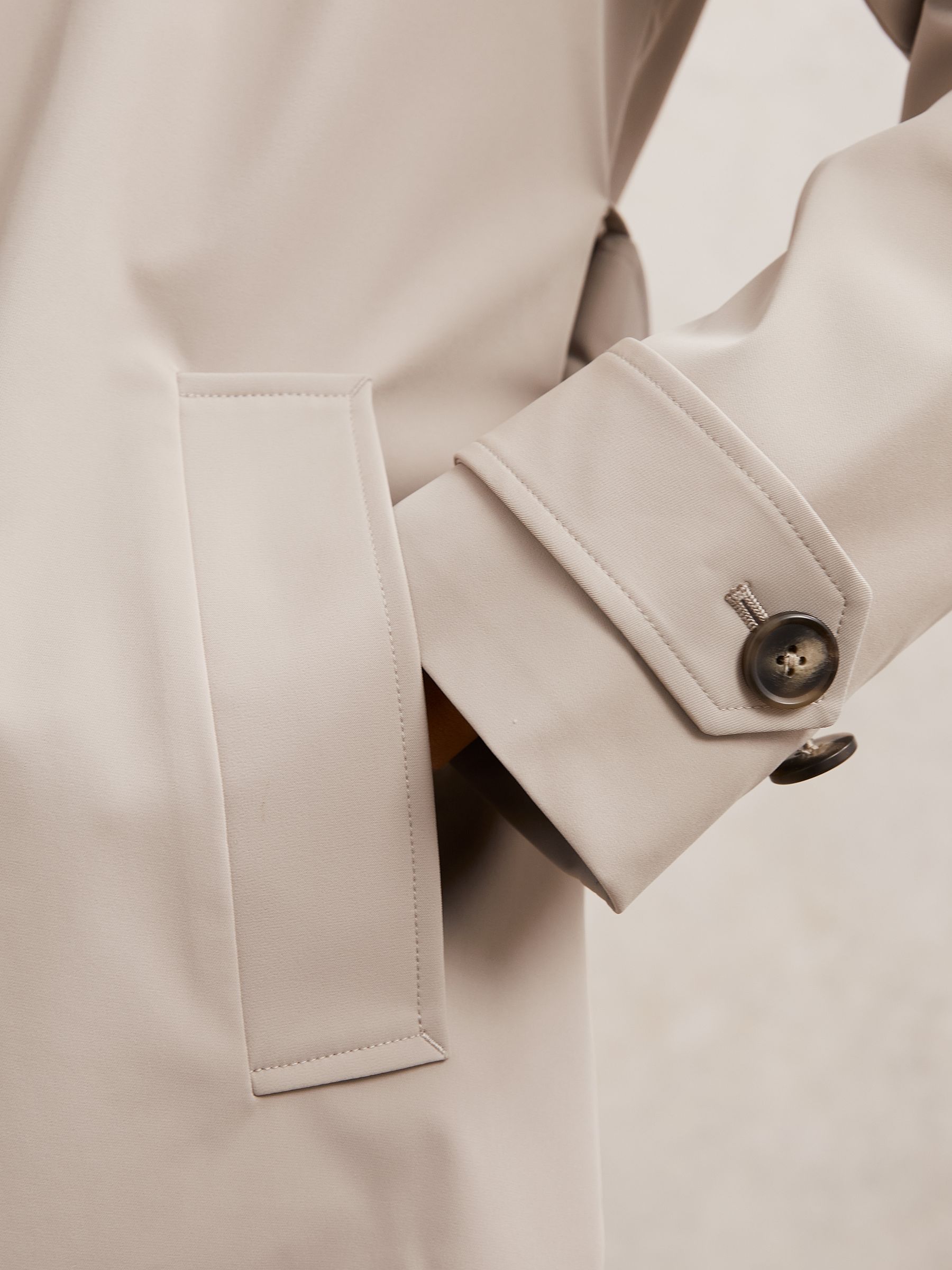 Removable-Gilet Hybrid Overcoat in Neutral