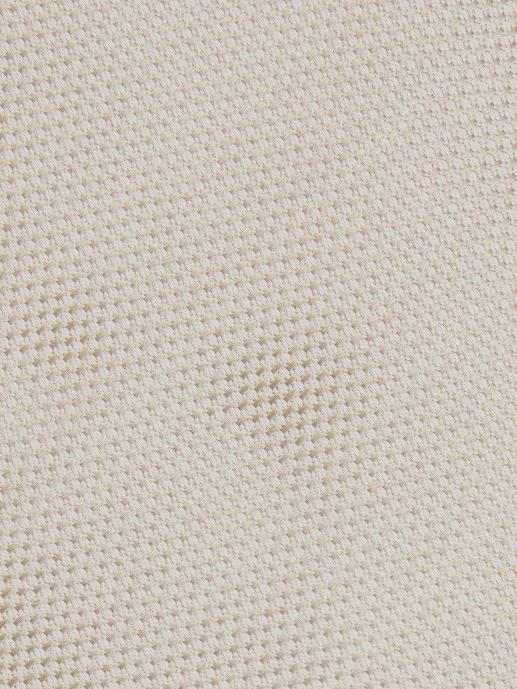 Textured Silk Blend Tie in Soft Champagne