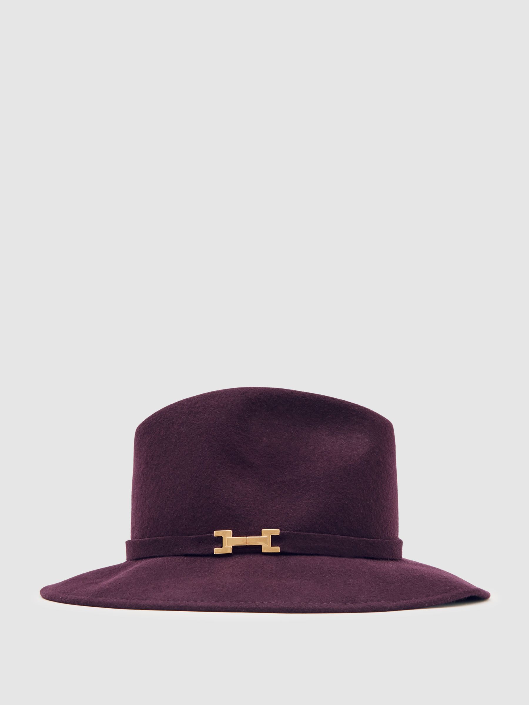 Wool Fedora in Burgundy