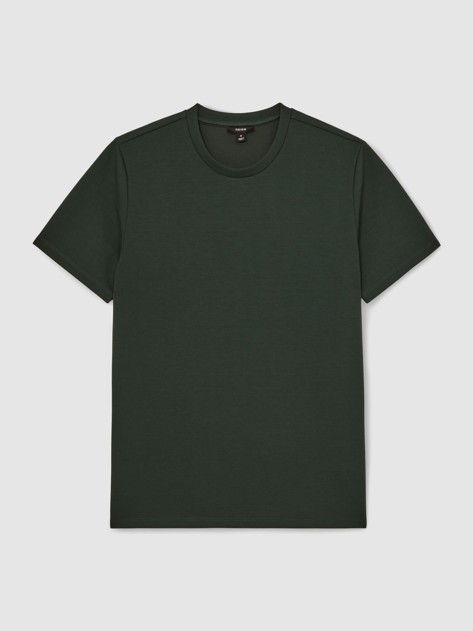 Premium Interlock Crew-Neck T-Shirt in Dark Sage Green