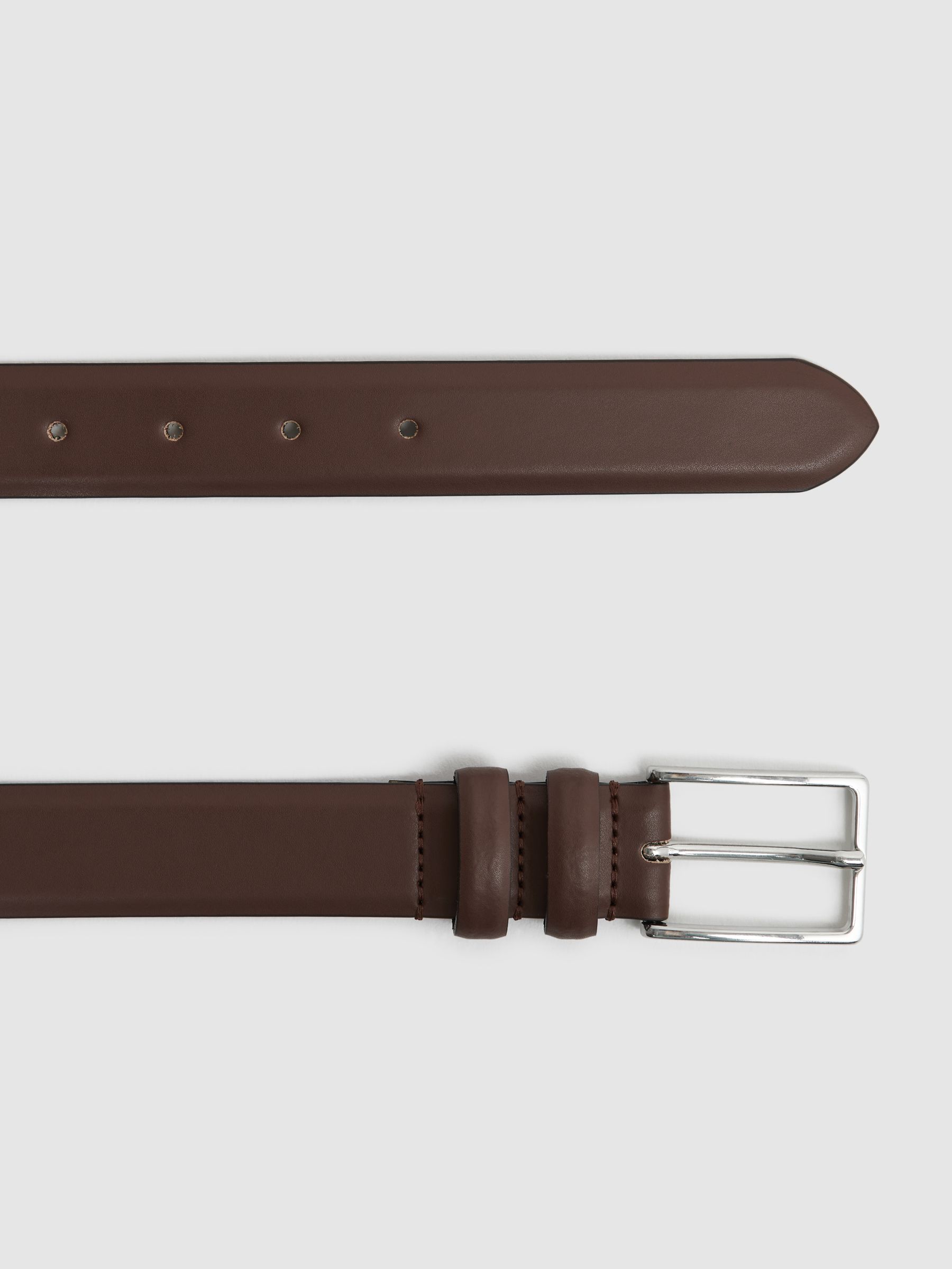 Smooth Leather Belt in Tan