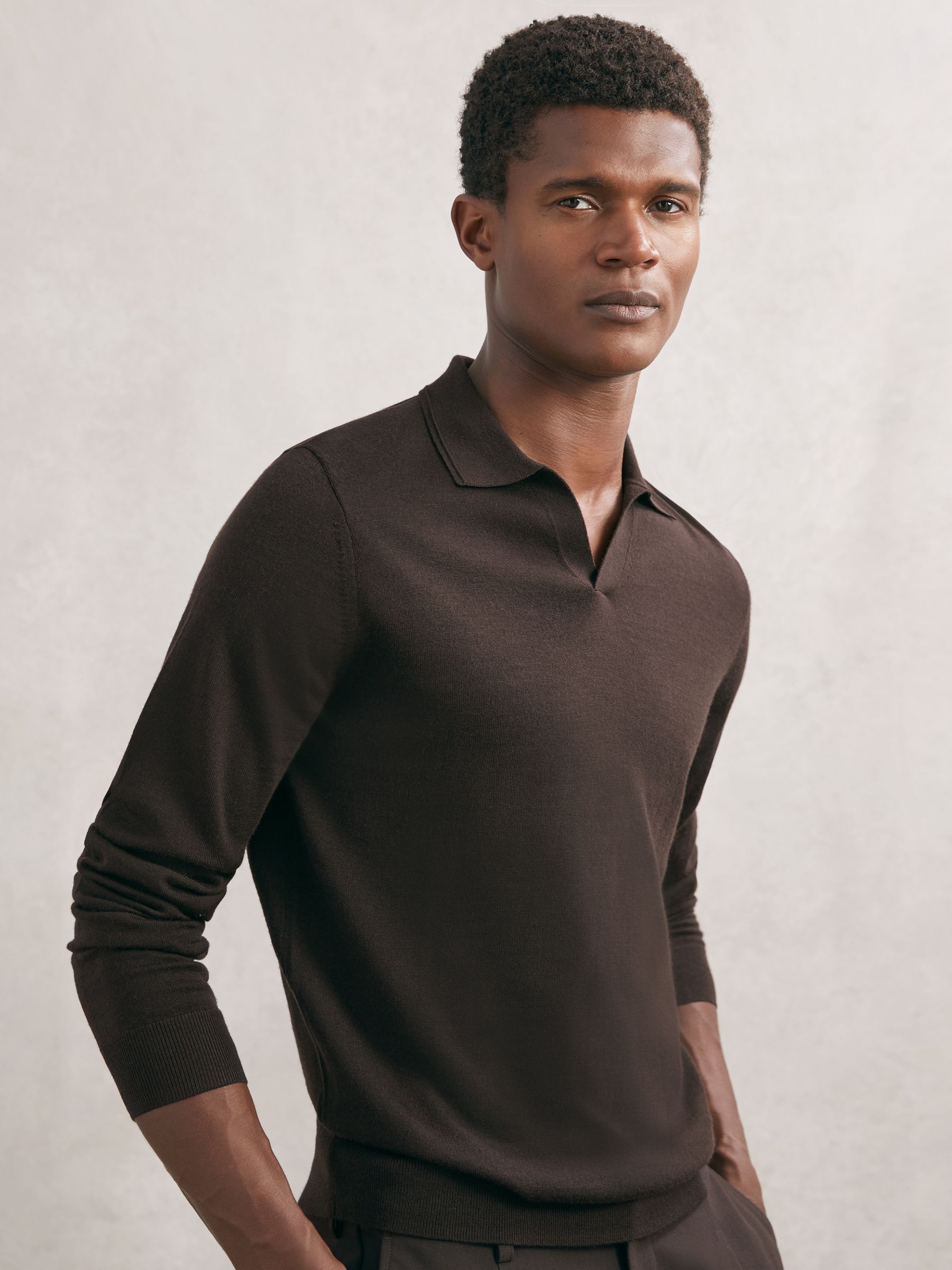Polo Shirt in Chocolate Brown