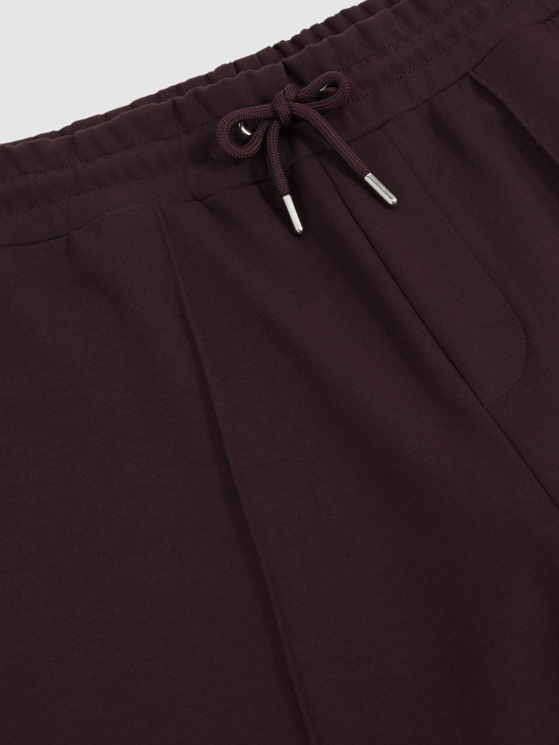 Stretch-Jersey Tailored Joggers in Cherry Red