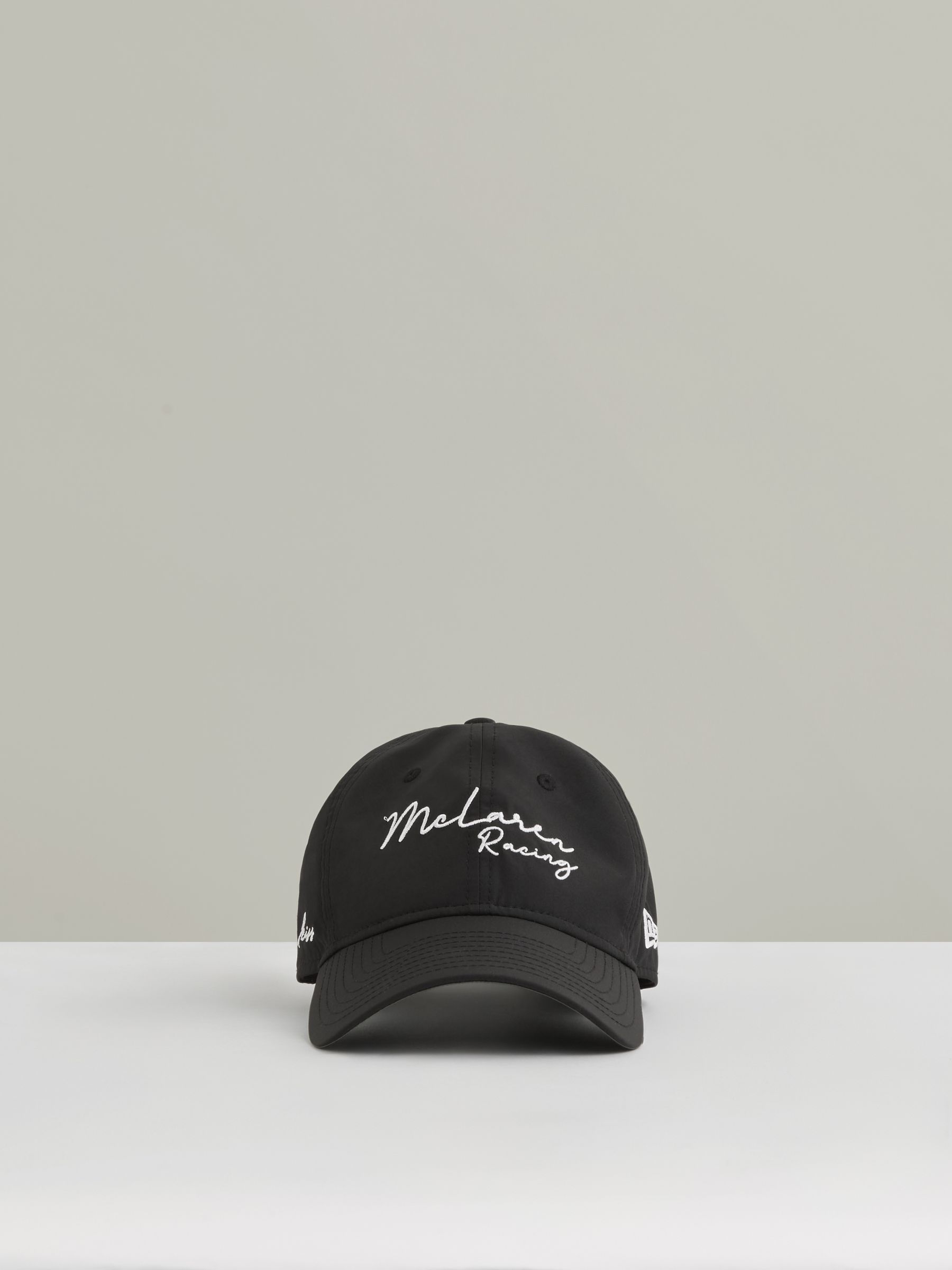 Unisex Fit McLaren Racing Logo Embroidered Cap in Black