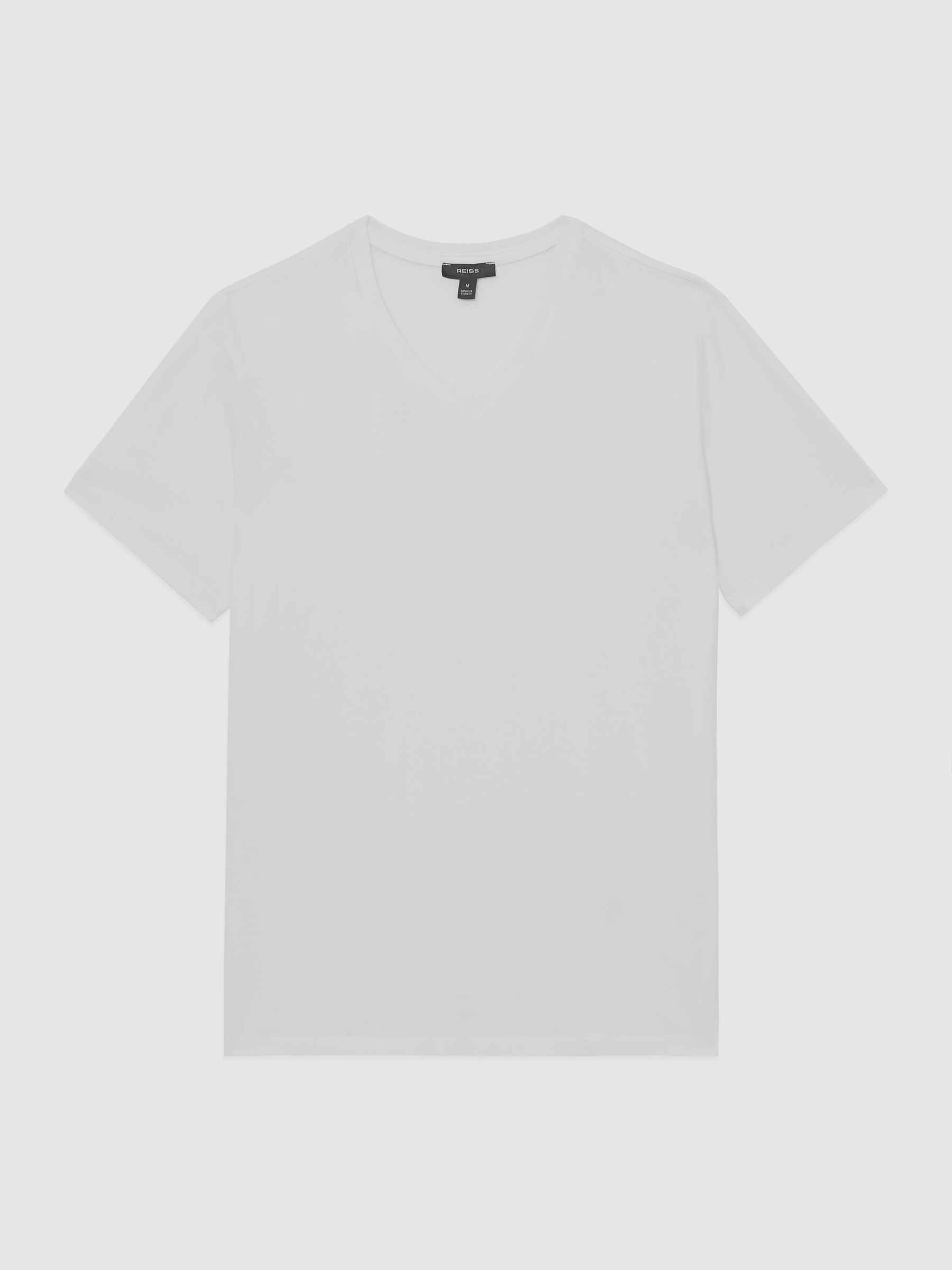 Cotton V-Neck T-Shirt in White