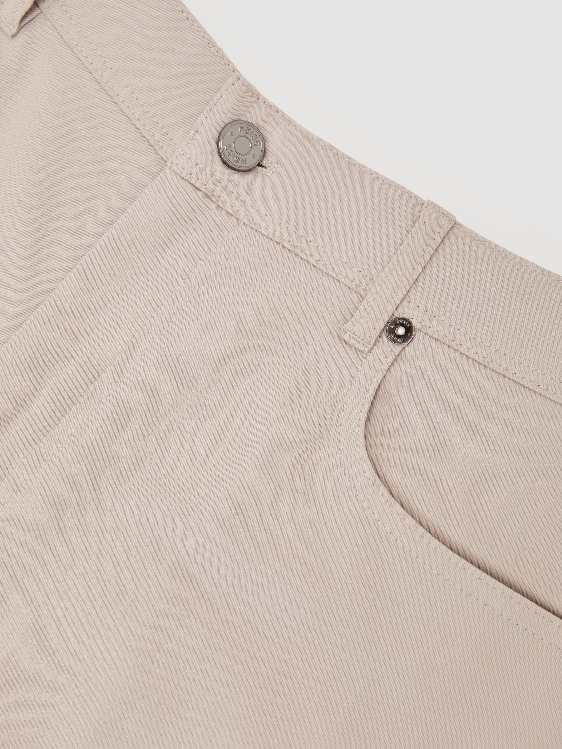 Slim-Fit Five-Pocket Trousers in Stone