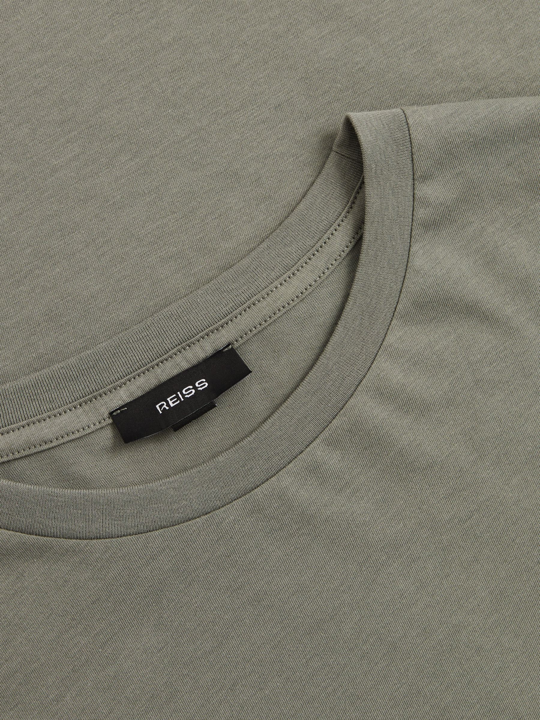 Cotton Crew Neck T-Shirt in Dark Sage