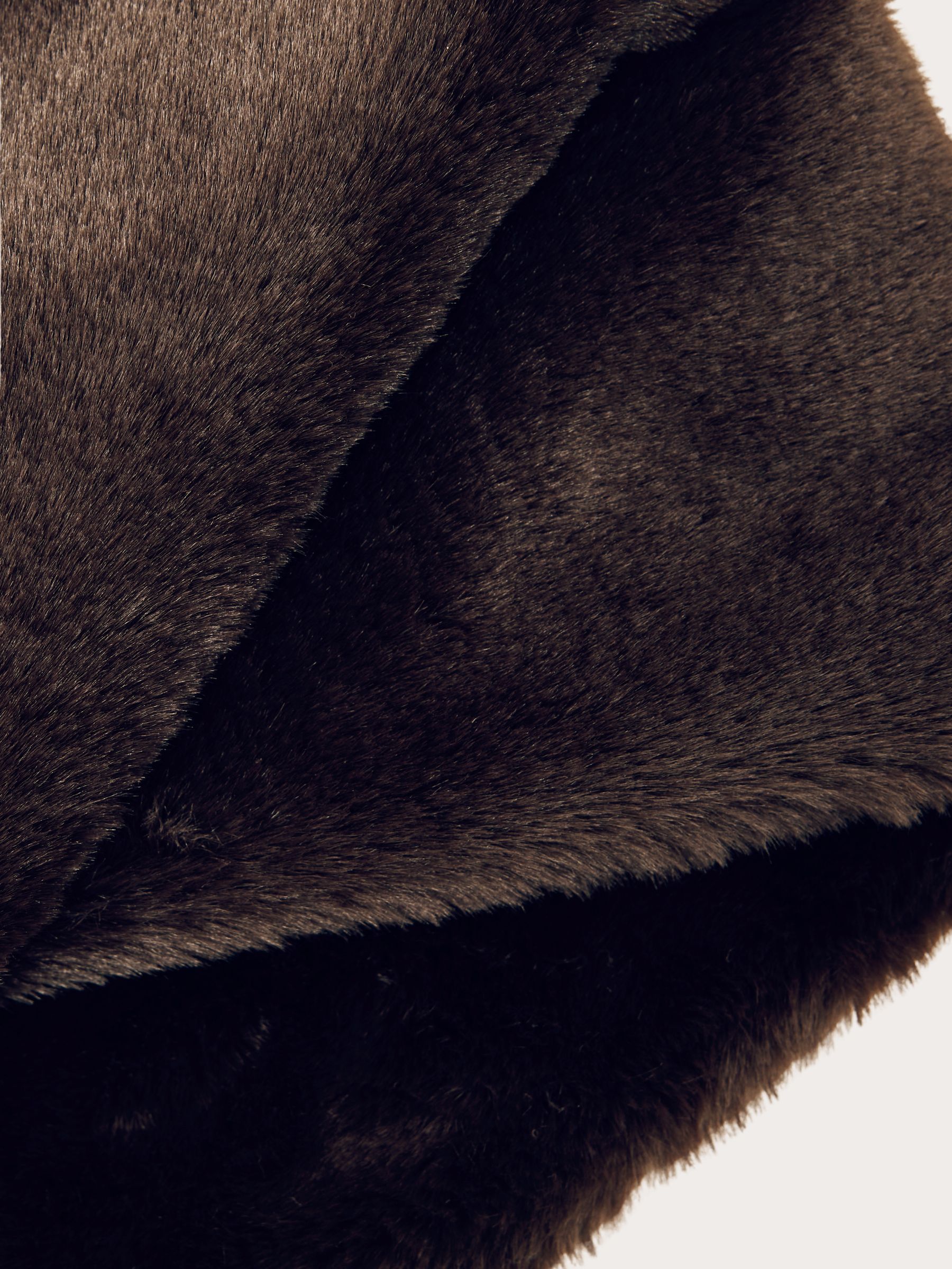 Faux Fur Snood in Chocolate