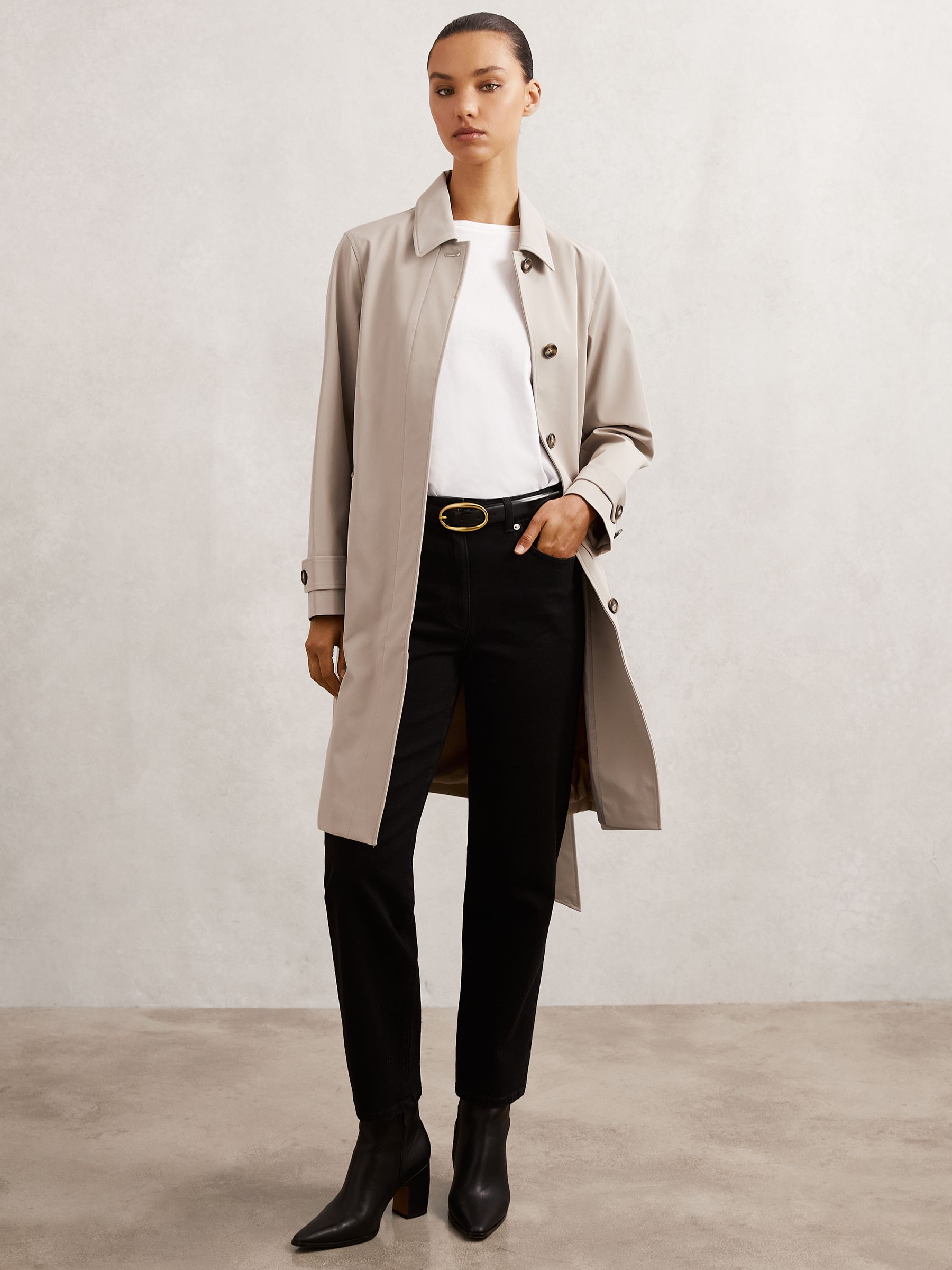 Petite Removable-Gilet Hybrid Overcoat in Neutral