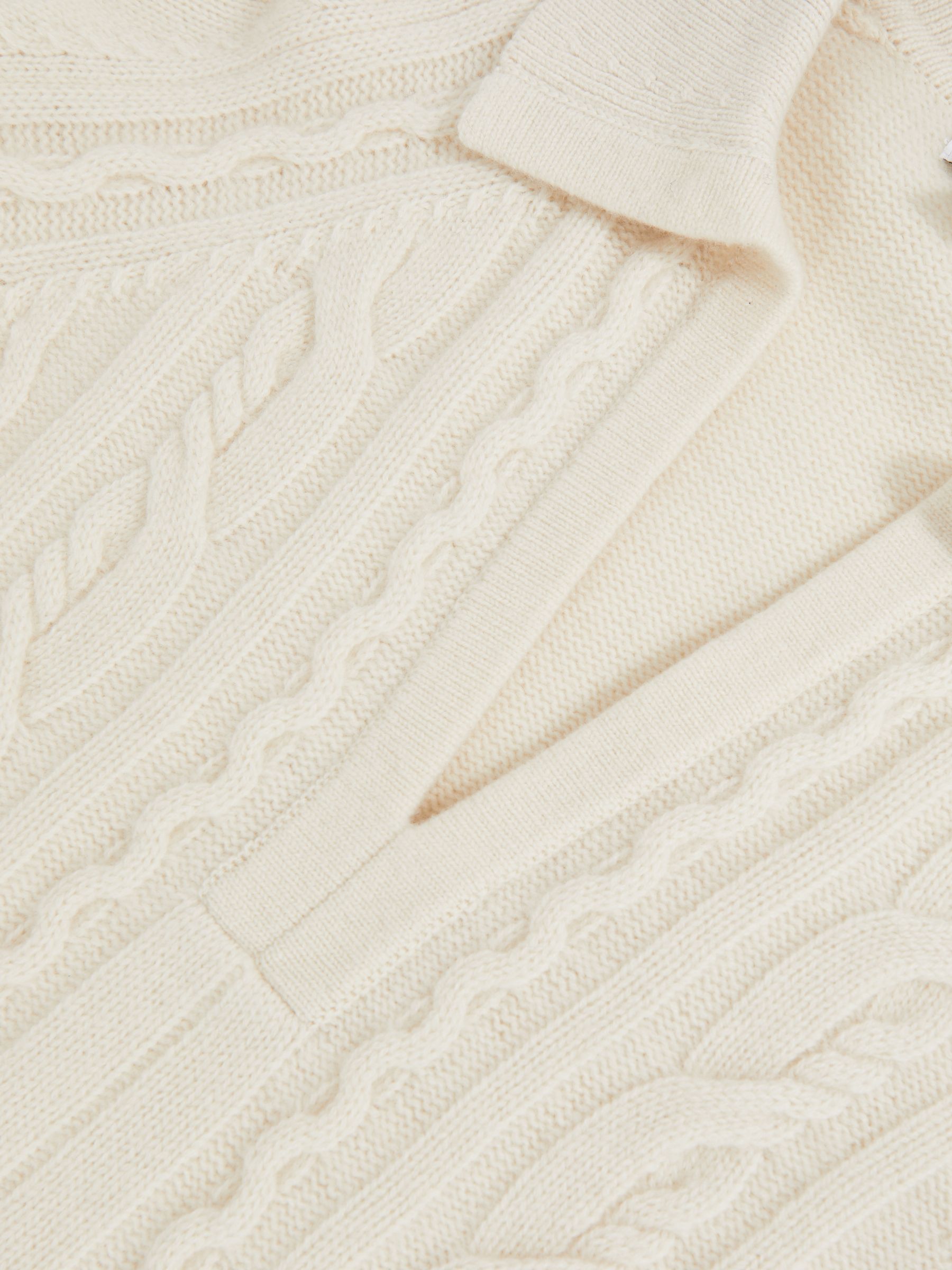 Wool-Cashmere Cable-Knit Jumper in Ivory