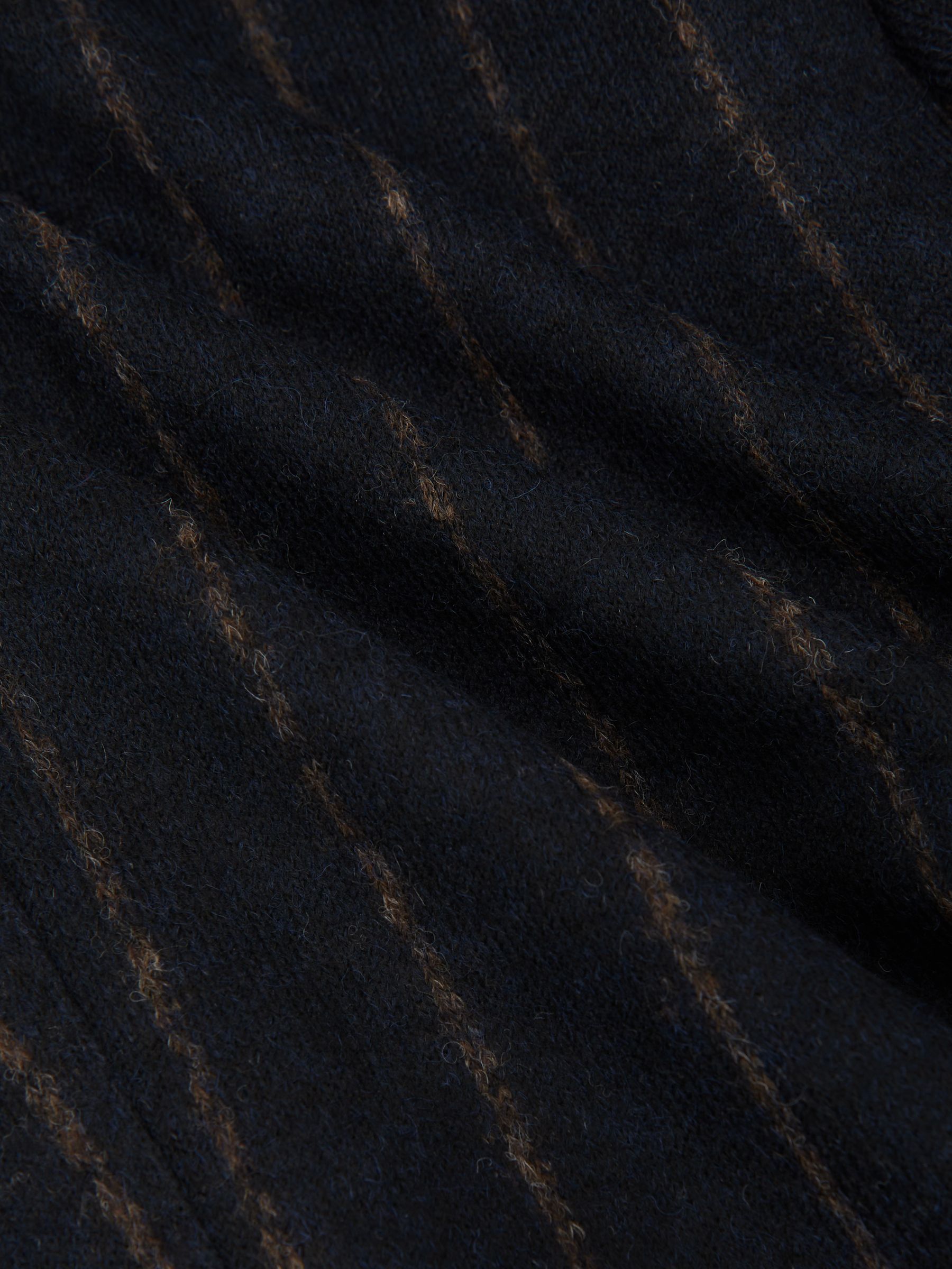 Double-Breasted Chalk-Stripe Blazer Tailored-Fit with Wool in Navy