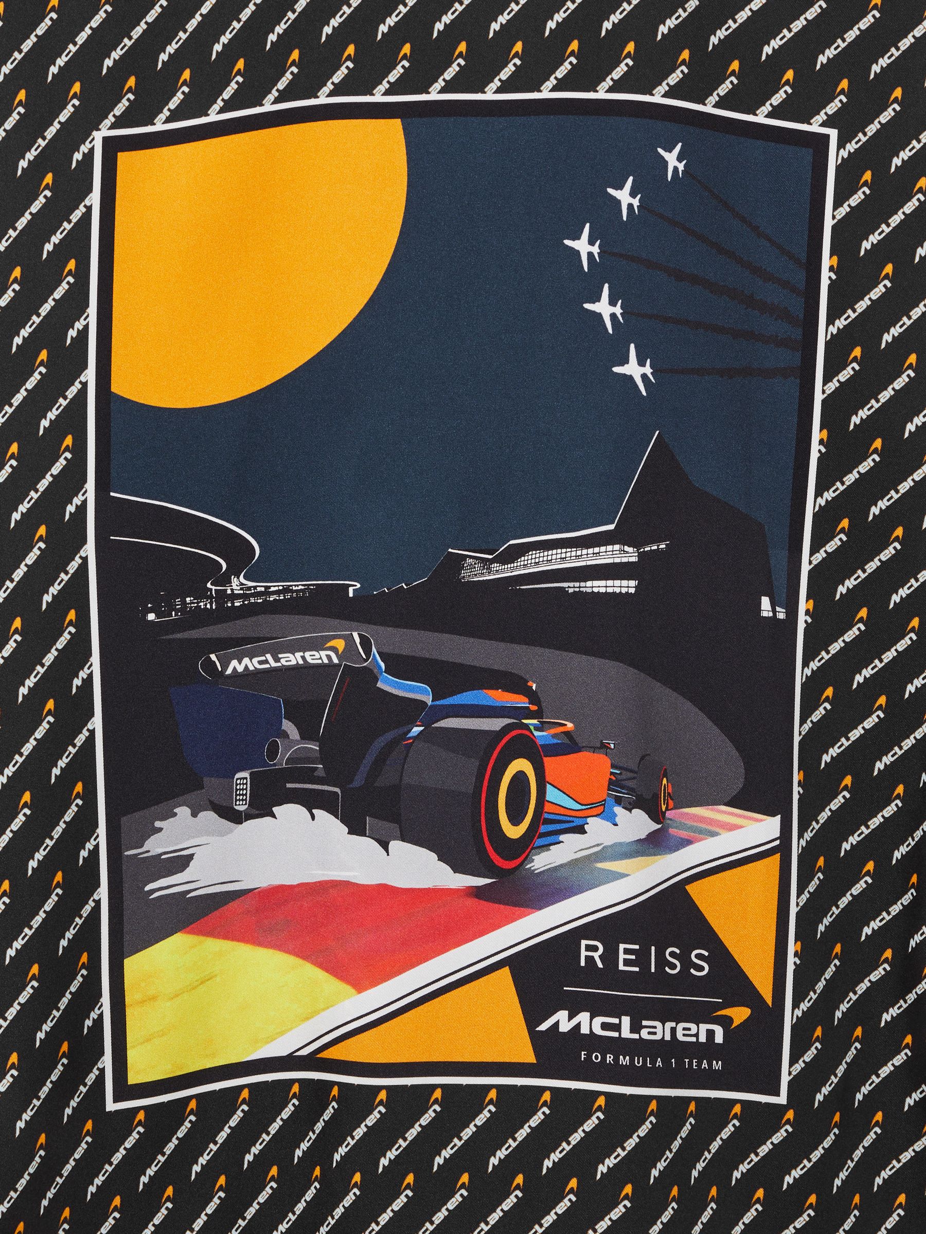 McLaren F1 Silverstone Exclusive Cuban Collar Shirt in Black Multi