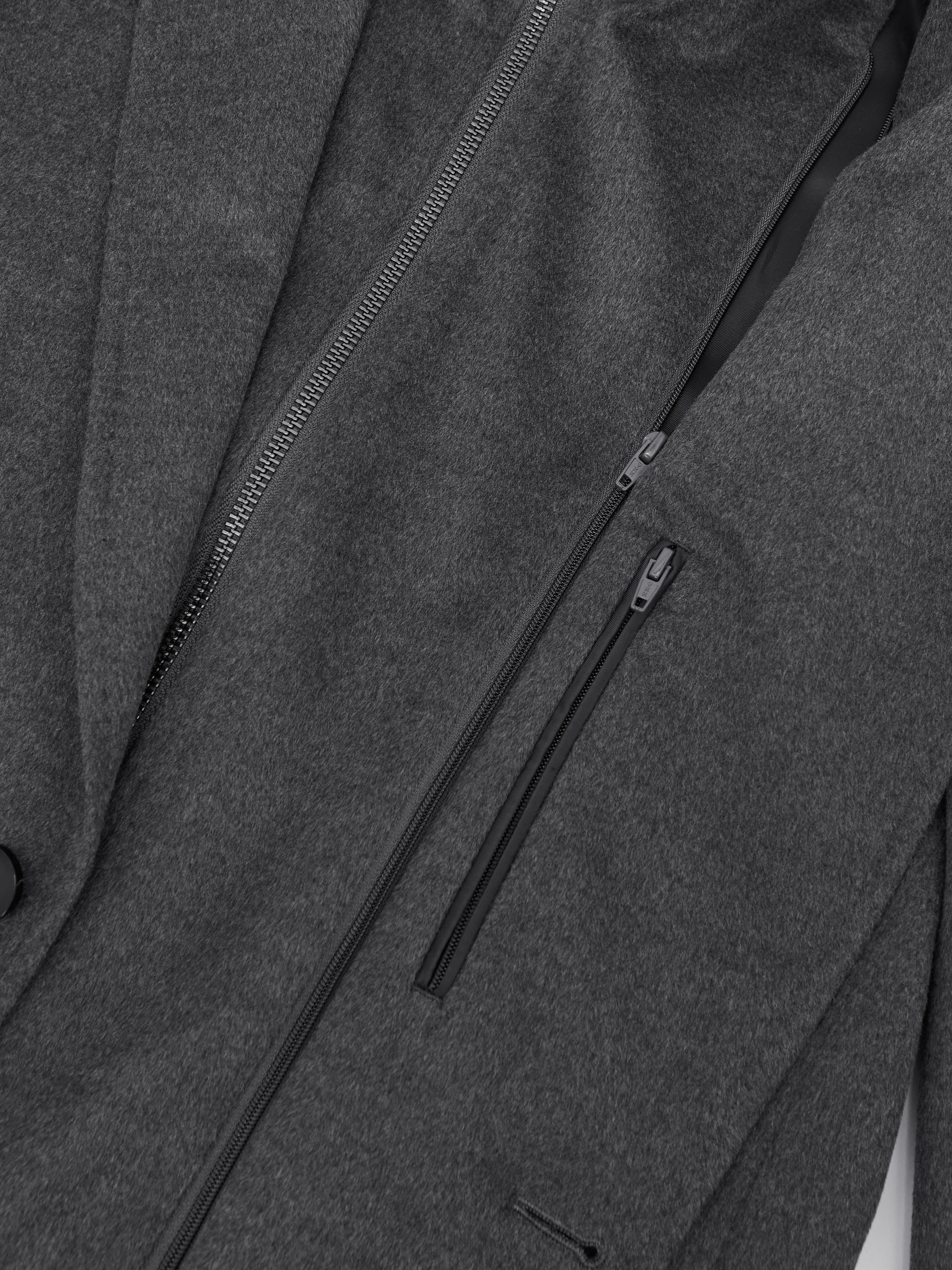 Single-Breasted Blazer With Gilet Insert Tailored-Fit in Charcoal