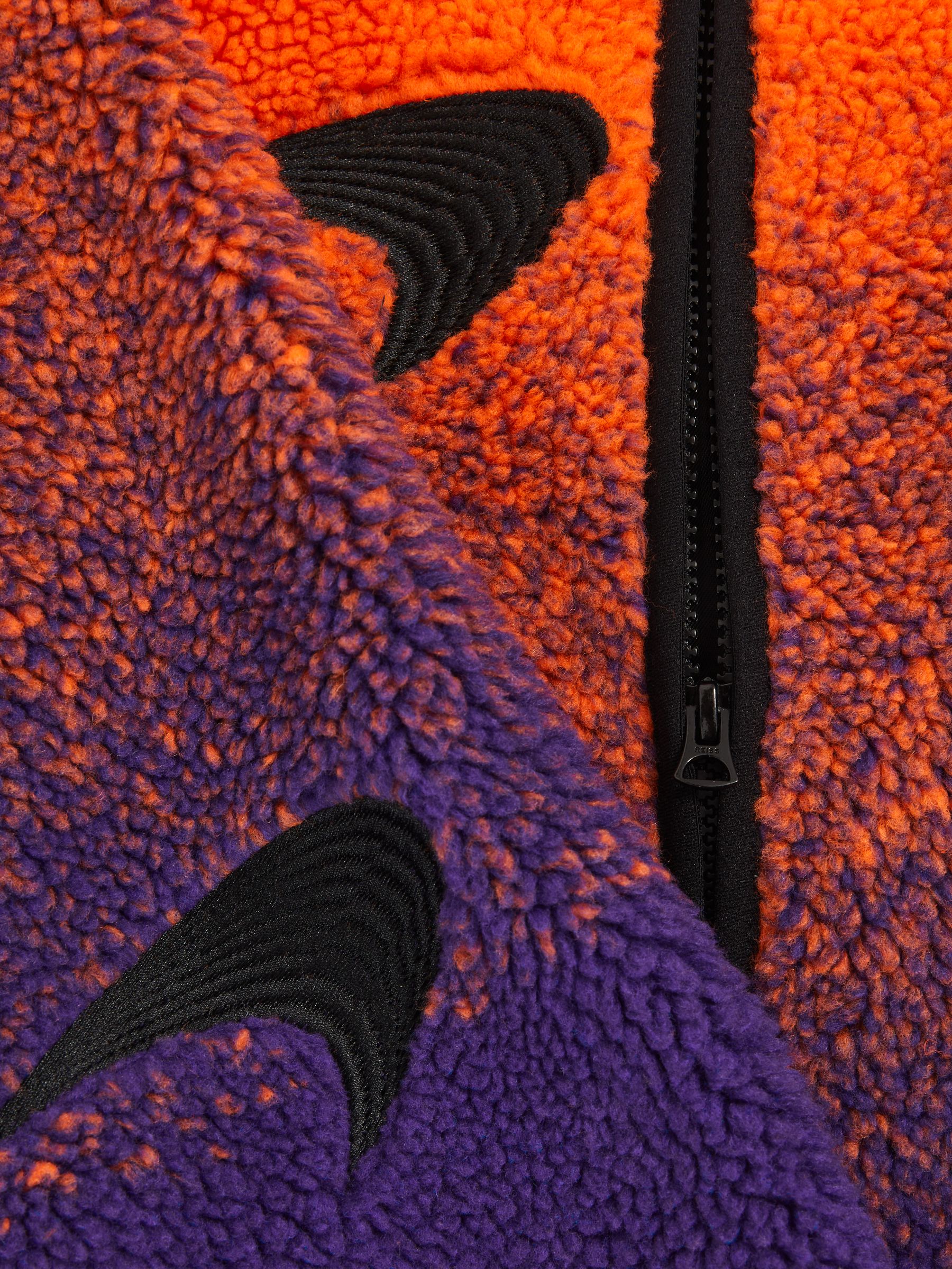 Unisex Fit McLaren F1 Team Ombré Fleece Jacket in Papaya Orange/Purple