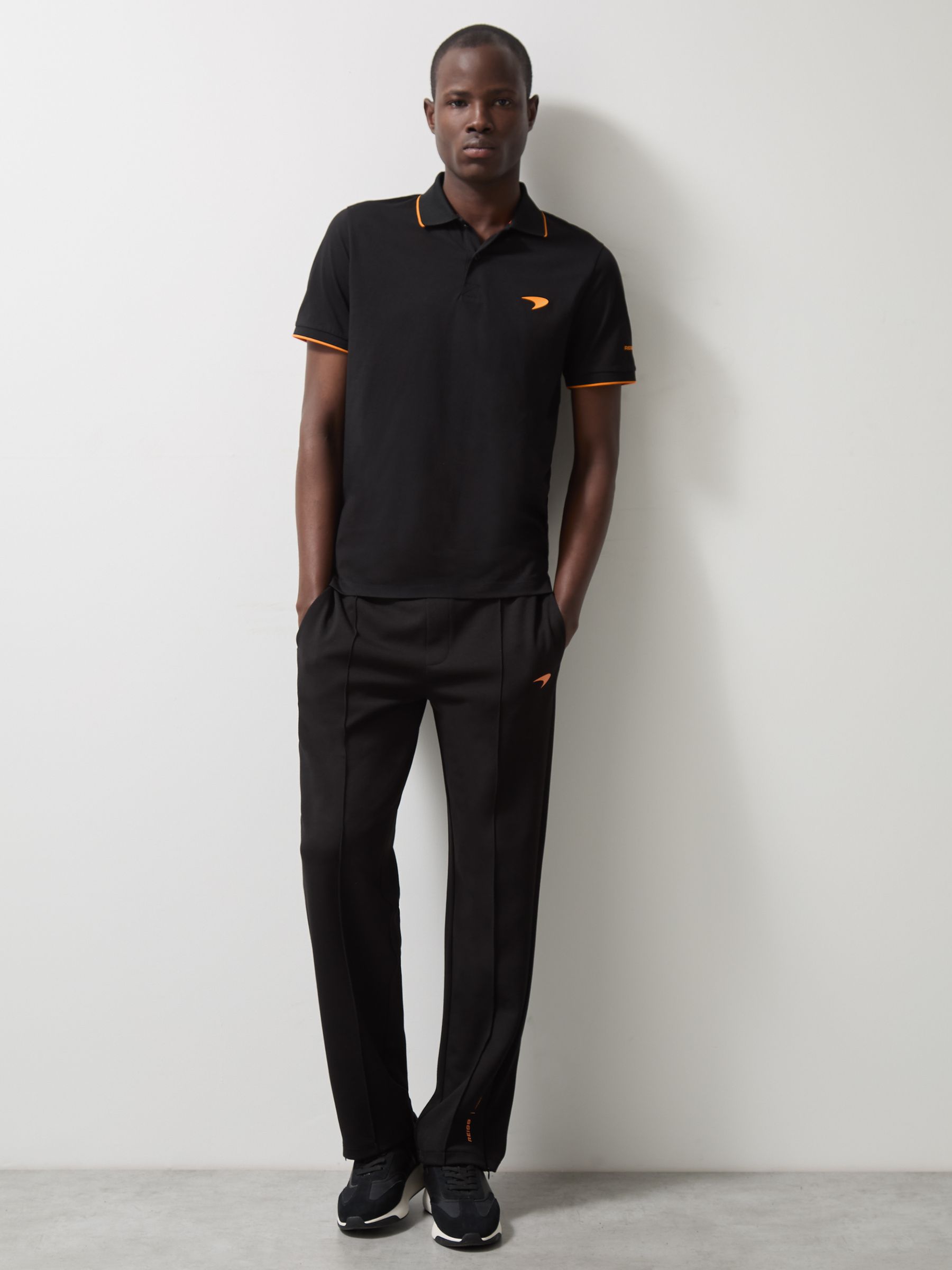 McLaren F1 Team Cotton Polo Shirt in Black