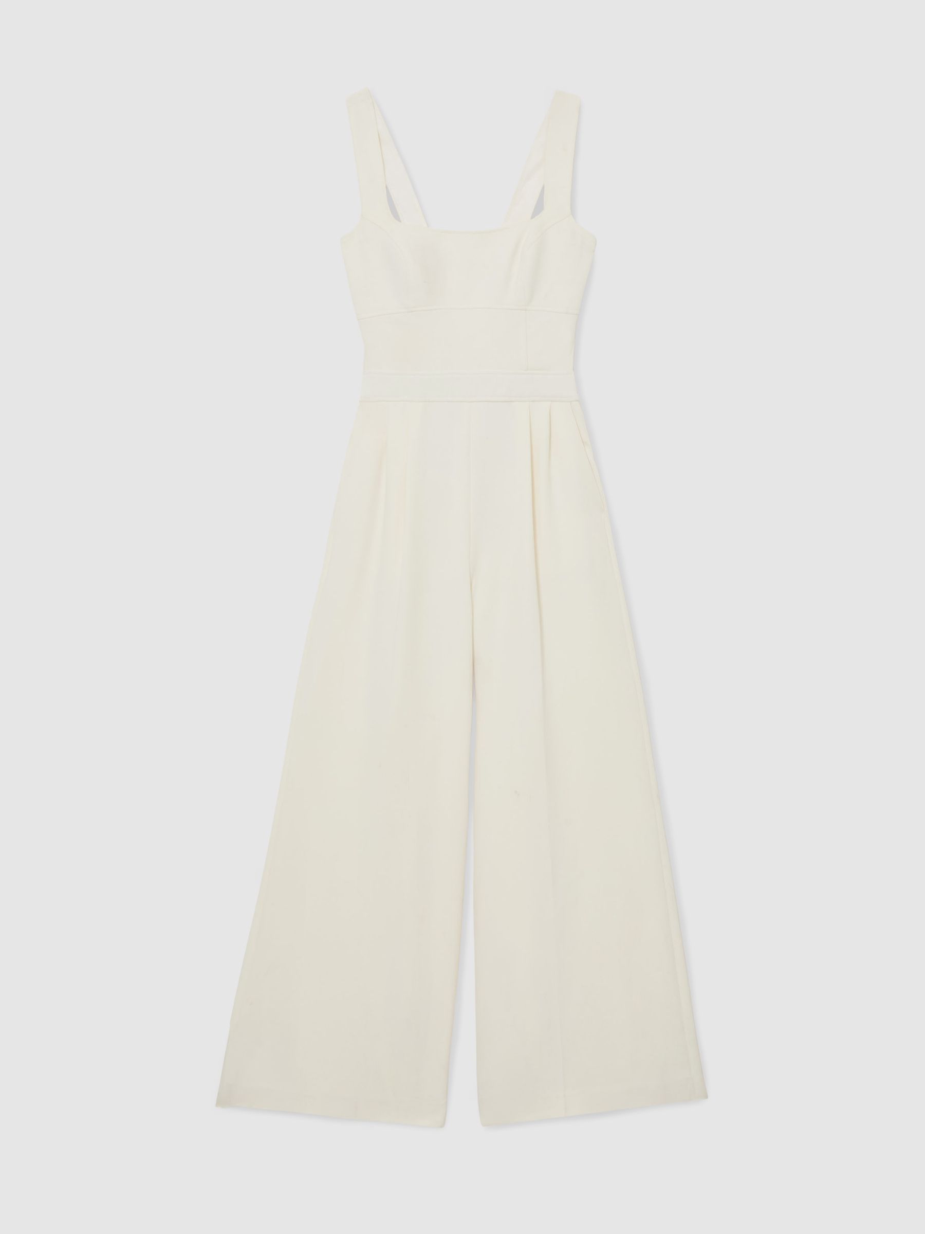 Wide-Leg Cut-Out Jumpsuit in Ivory