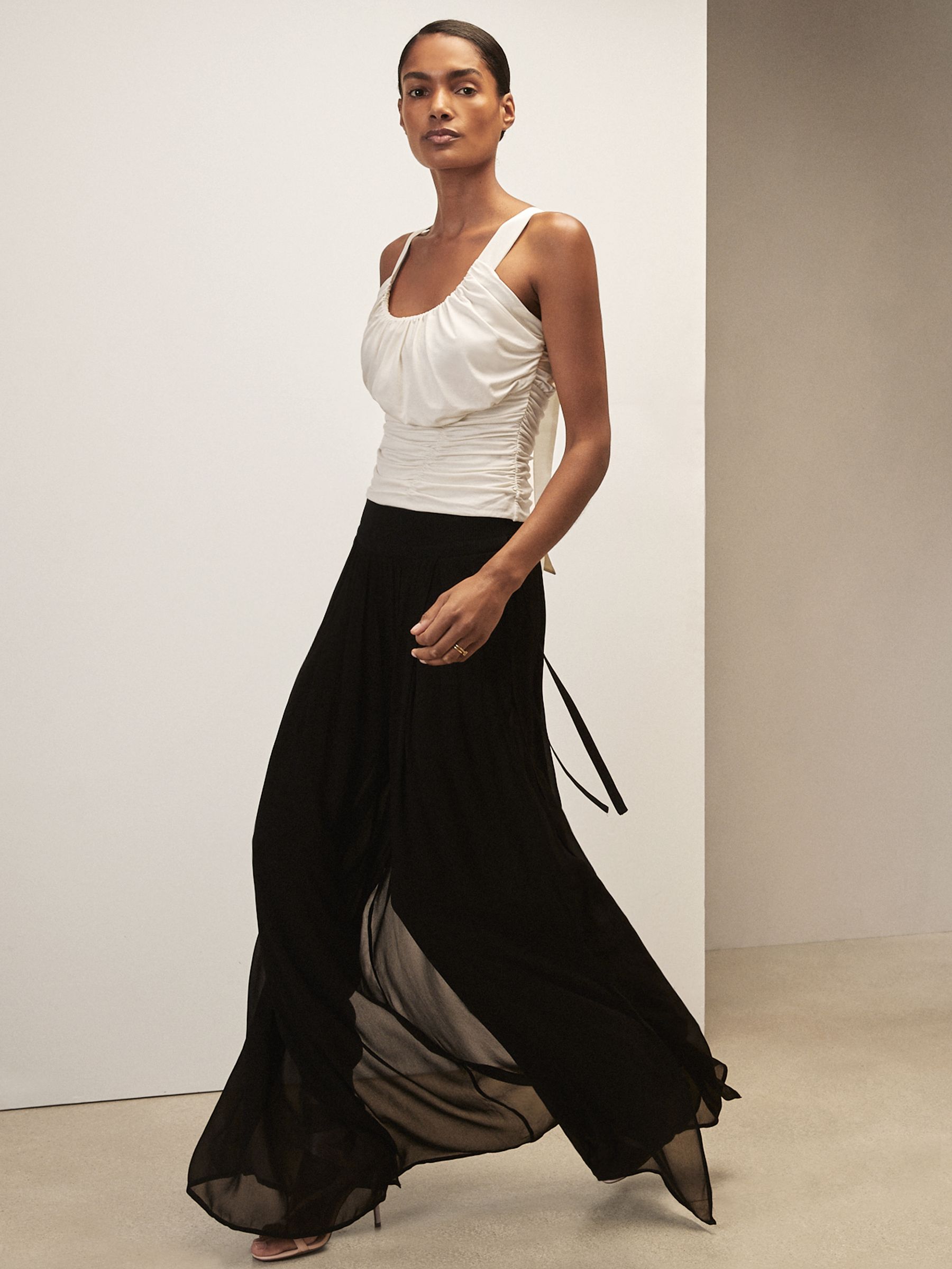 Reiss | Royal Ballet Ruched Vest in Ivory