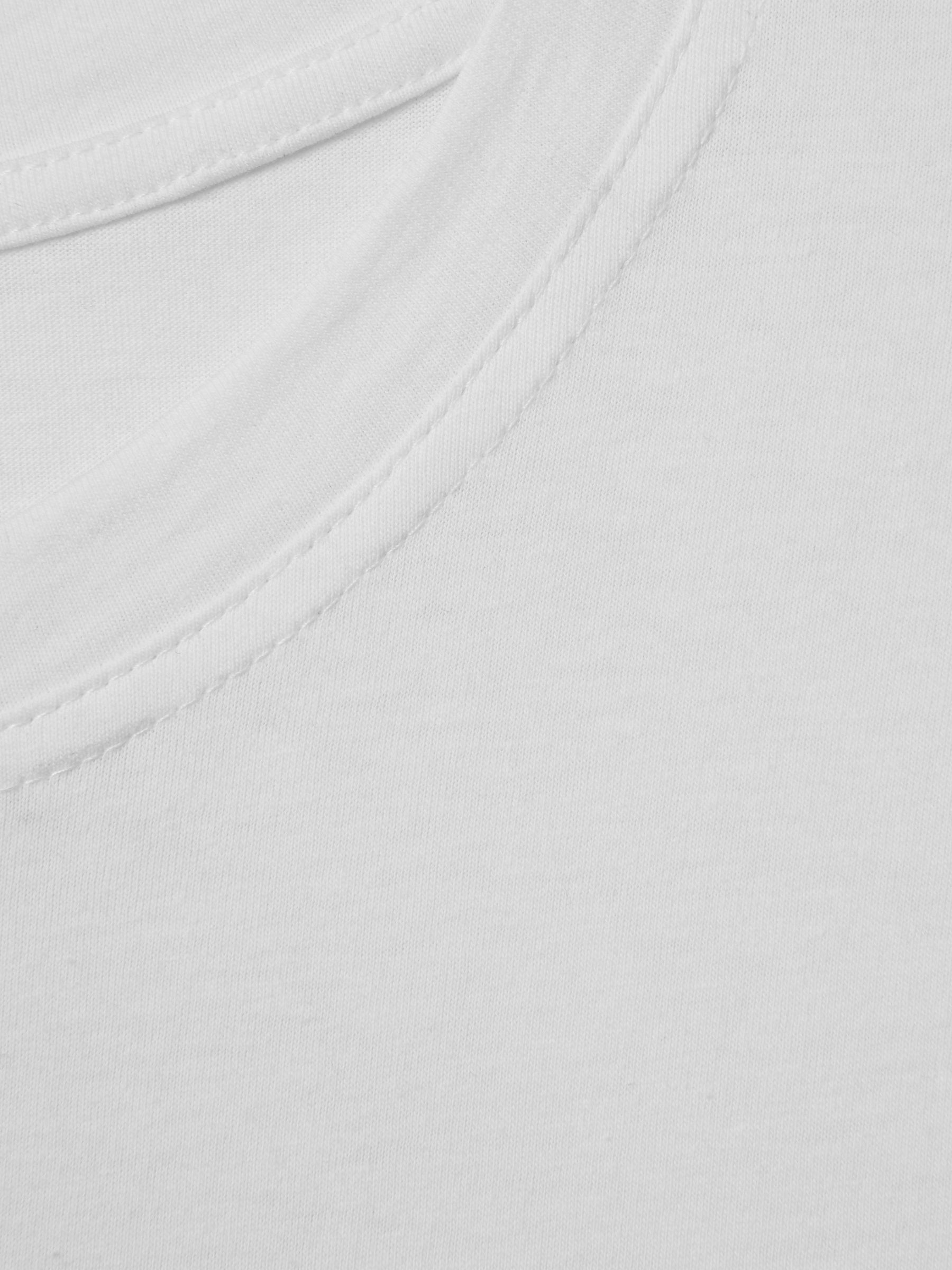 Cotton Capped Sleeve T-Shirt in White