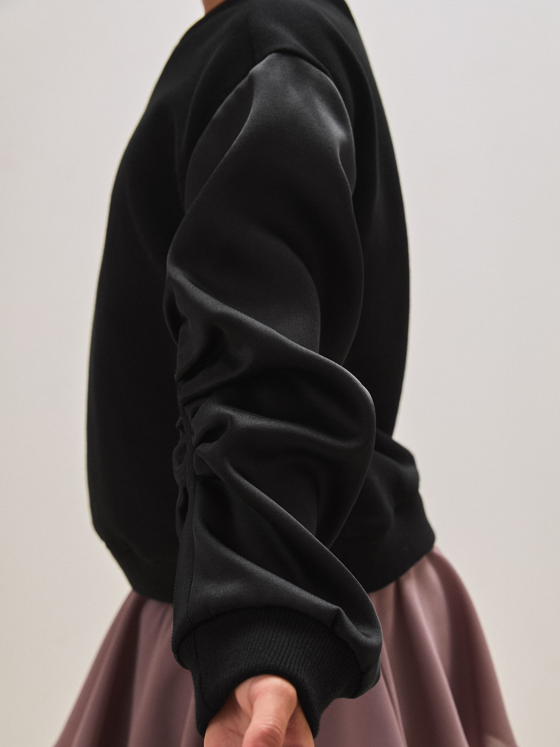 13-14 yrs Reiss | Royal Ballet Ruched Sweatshirt in Black