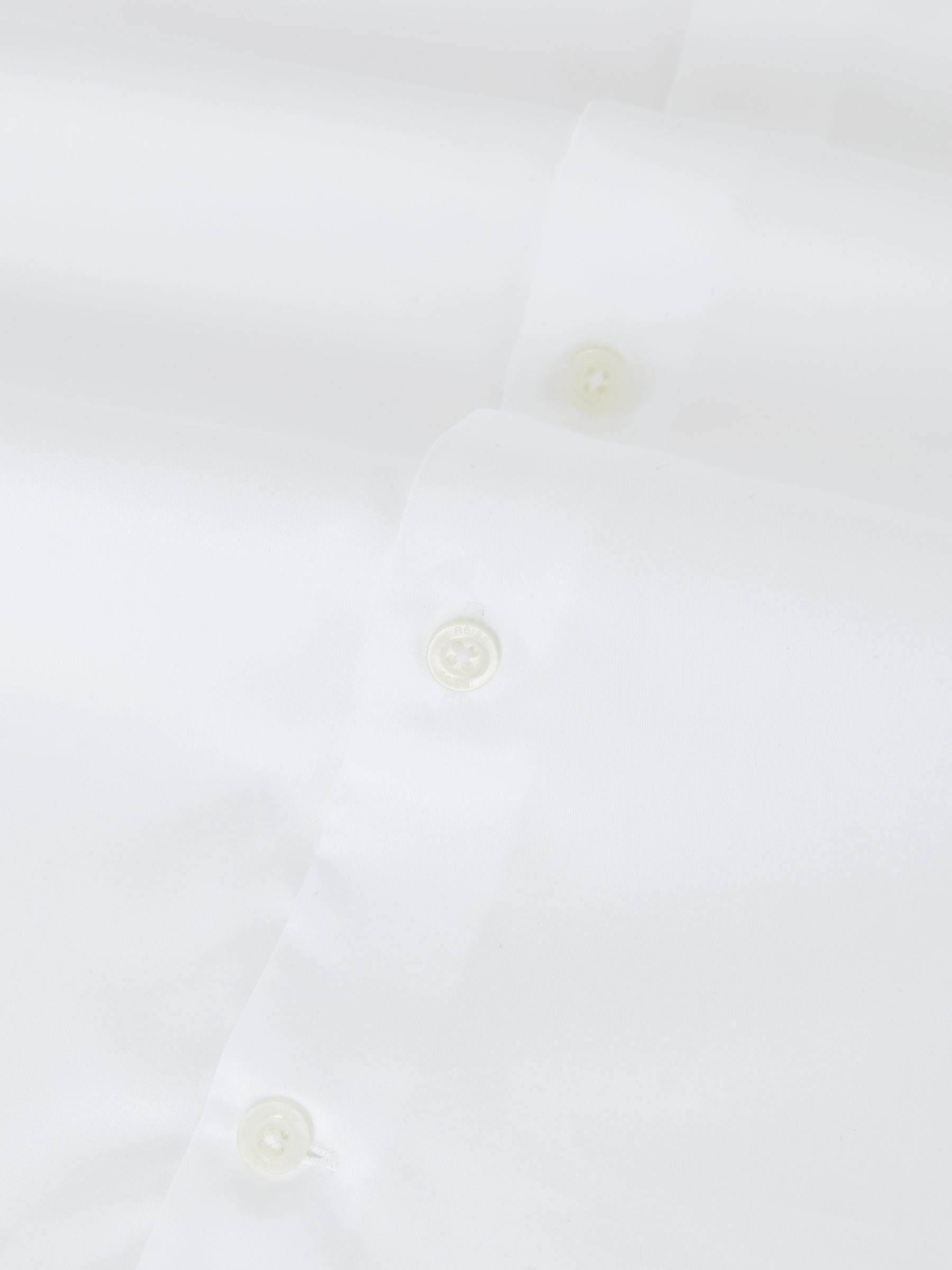 Regular Fit Cotton Sateen Striped Shirt in White