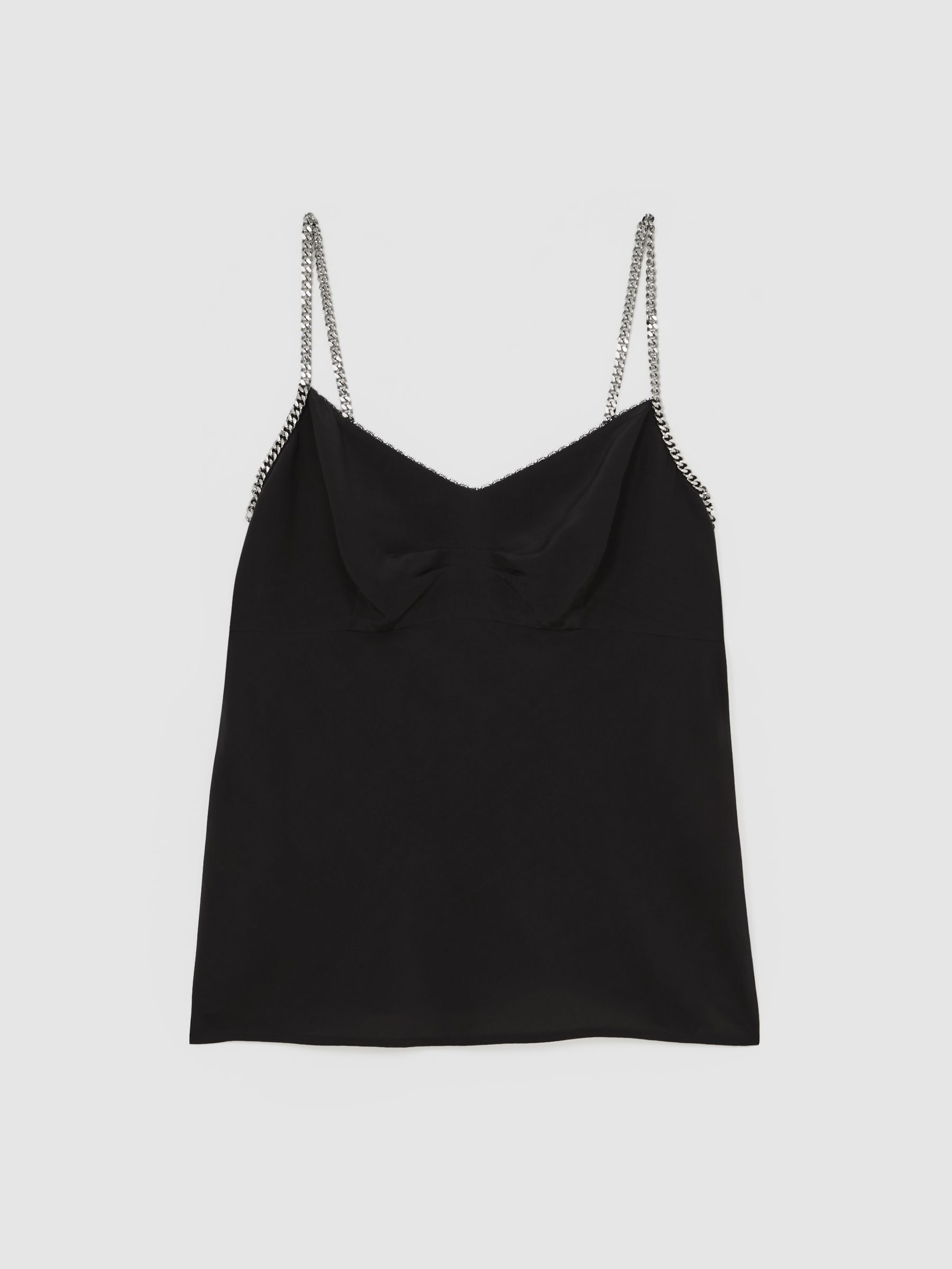 Chain-Strap Cami Top in Black