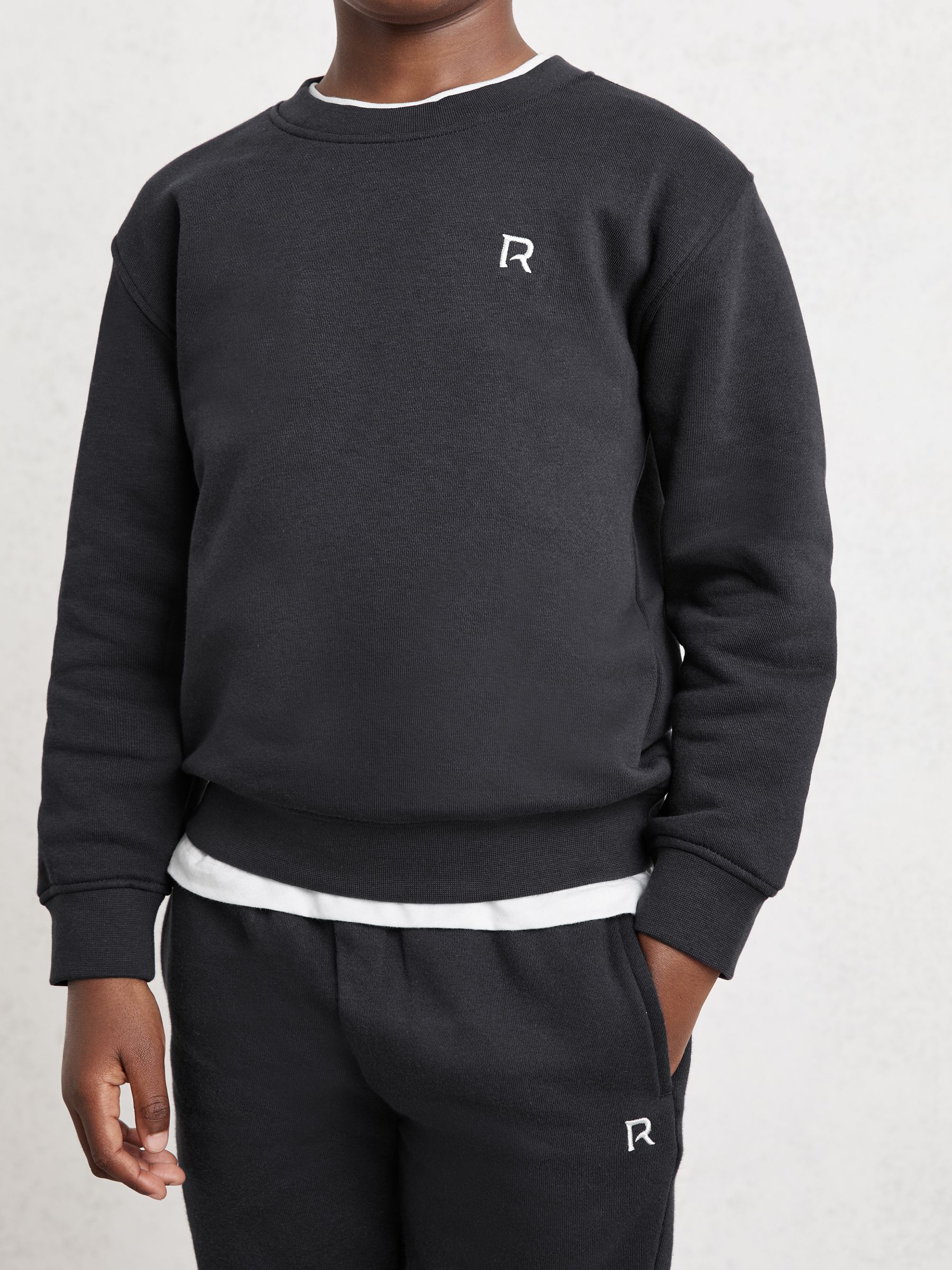 3-9 yrs Logo Sweatshirt and Joggers Set Cotton-Blend in Navy