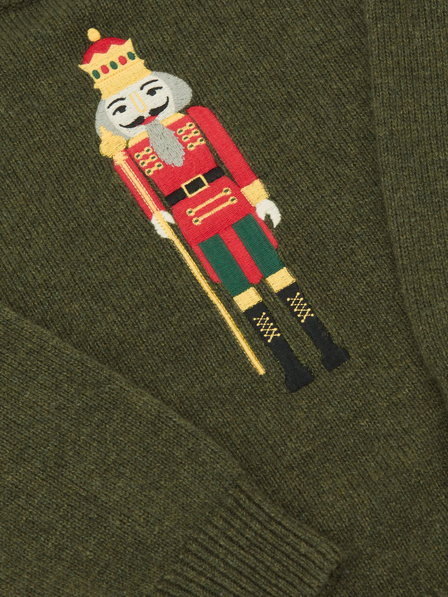 3-9 yrs Wool-Blend Nutcracker Jumper in Green