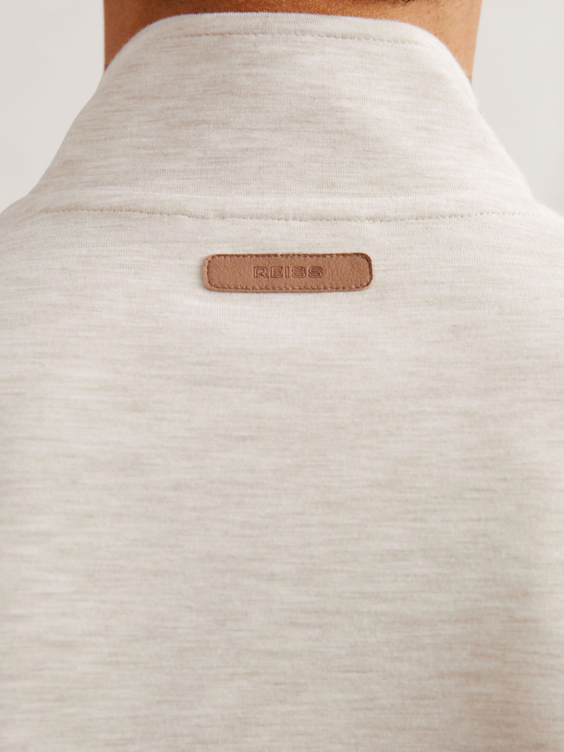Double-Faced Jersey Zip Sweatshirt in Oatmeal