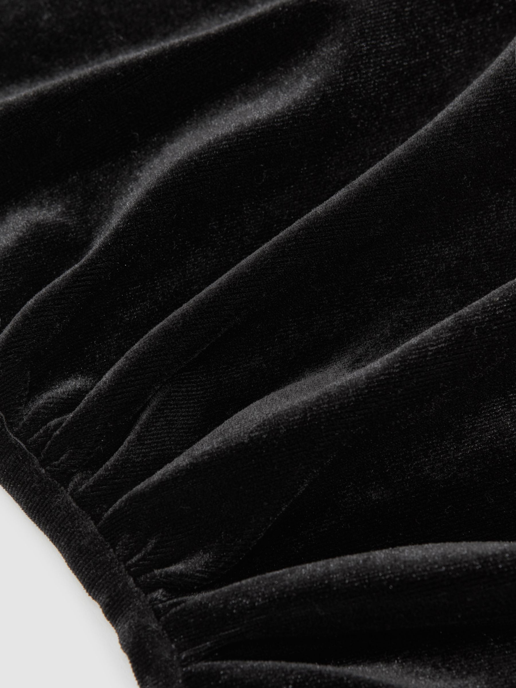 Velvet Drape Sleeveless Top in Black